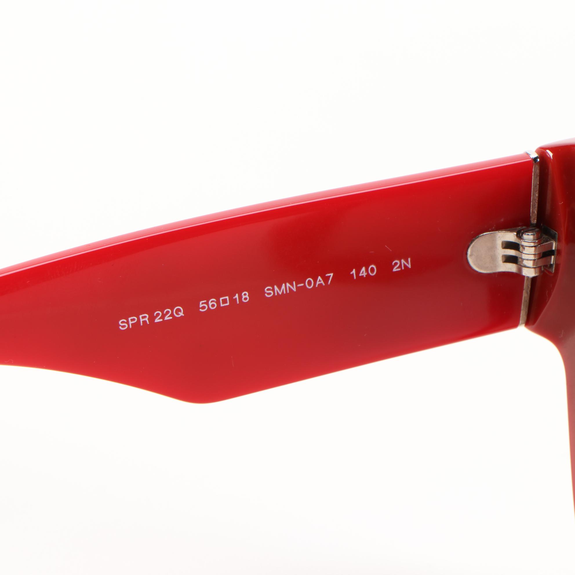 Prada SPR22Q Embellished Red Sunglasses with Case