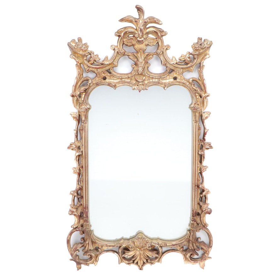 Rococo Revival Style Gilt Composite Wall Mirror, Mid to Late 20th Century