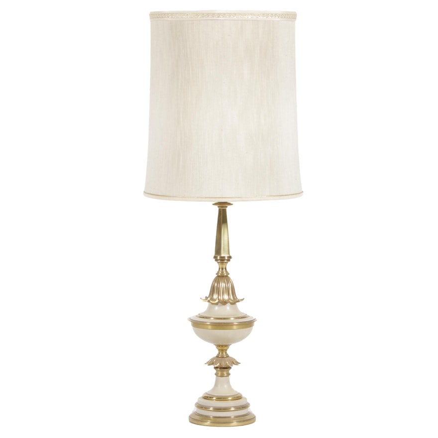 Lenox Hollywood Regency Style Cream and Gold Tone Table Lamp, Late 20th Century