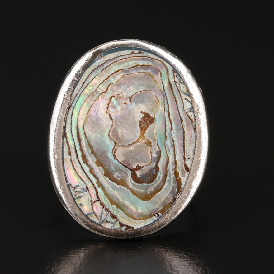 Sterling Silver Abalone Ring