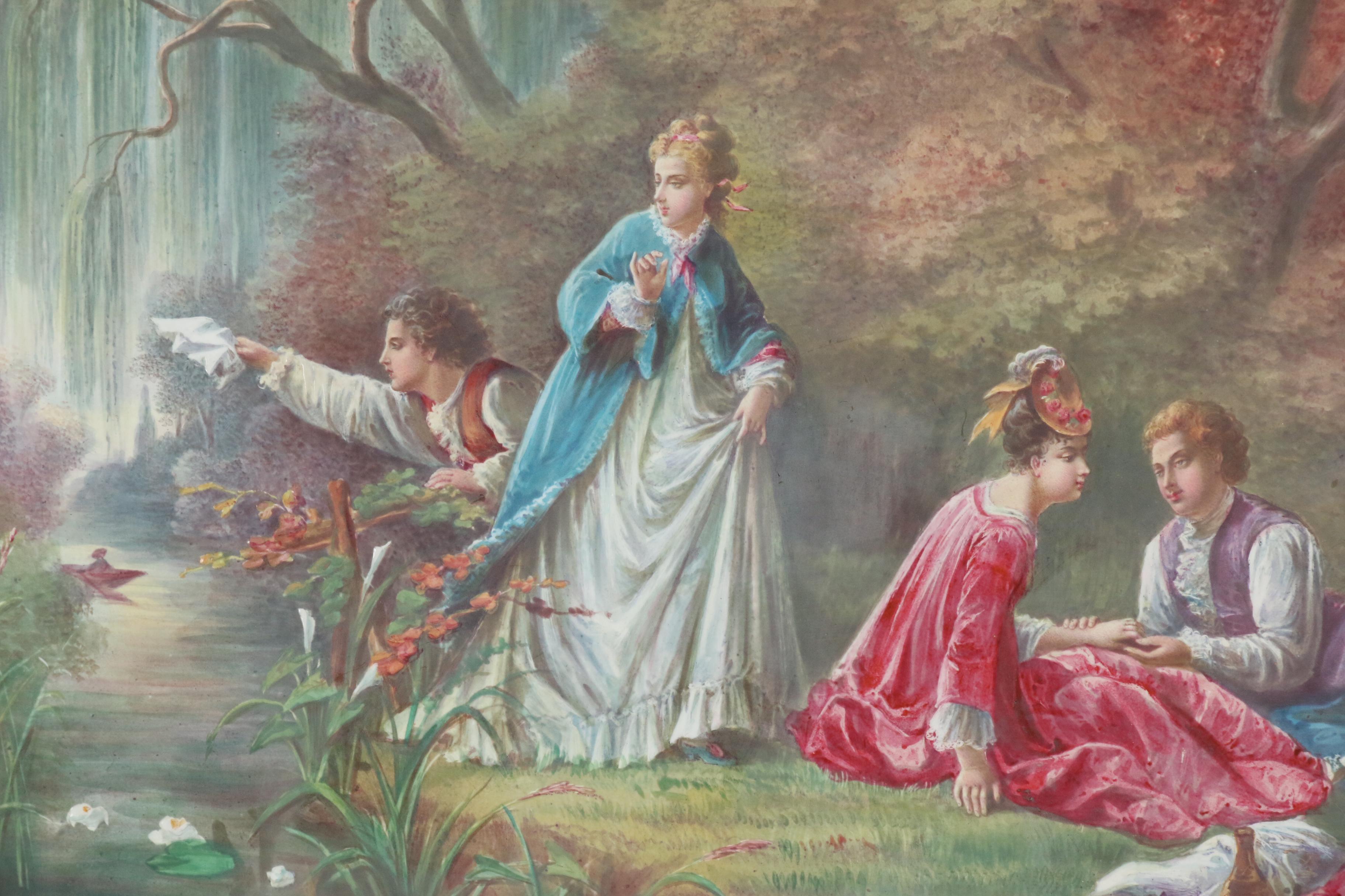 Jean Pascault Hand-Painted Porcelain Plaque, Mid-Late 19th Century