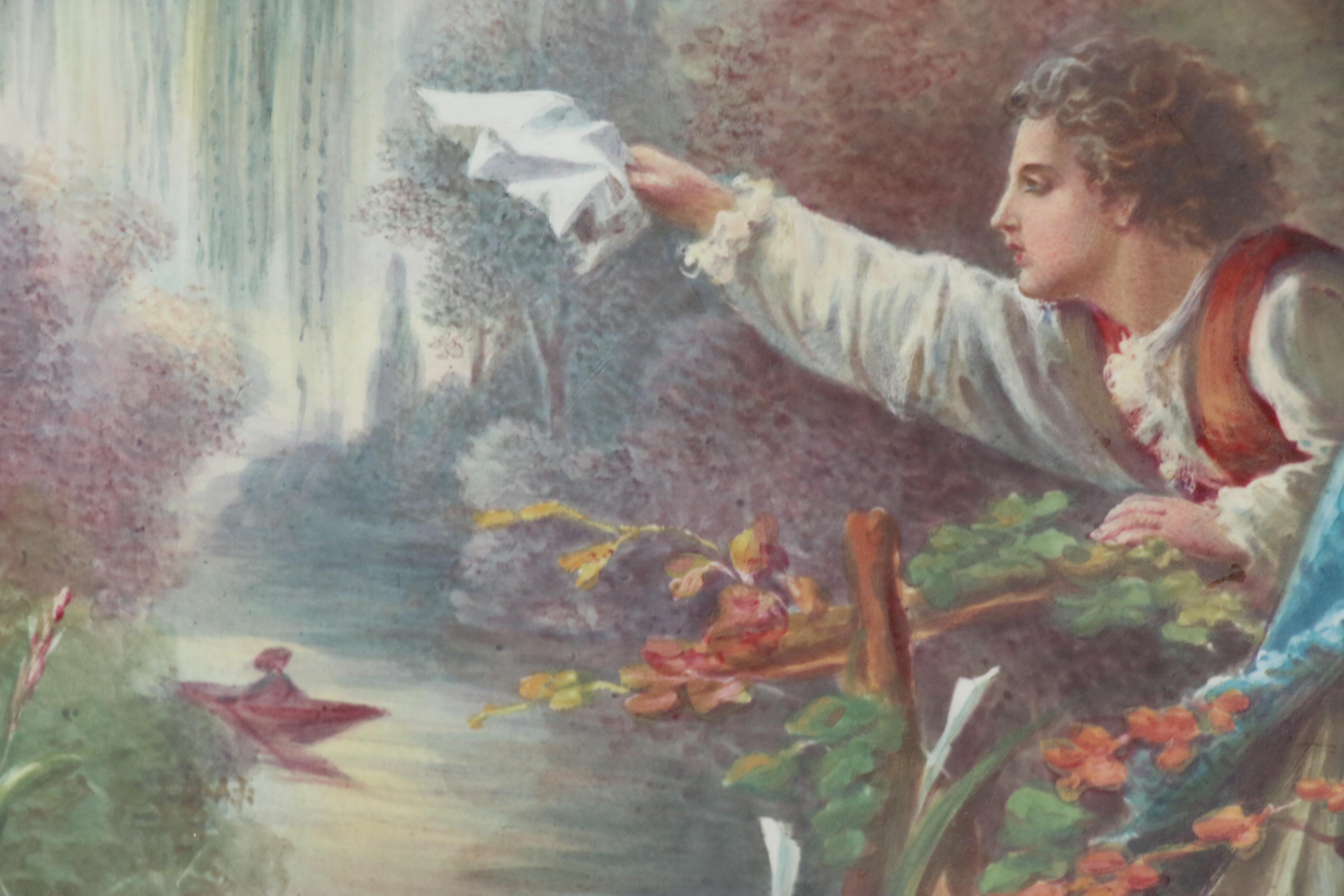 Jean Pascault Hand-Painted Porcelain Plaque, Mid-Late 19th Century