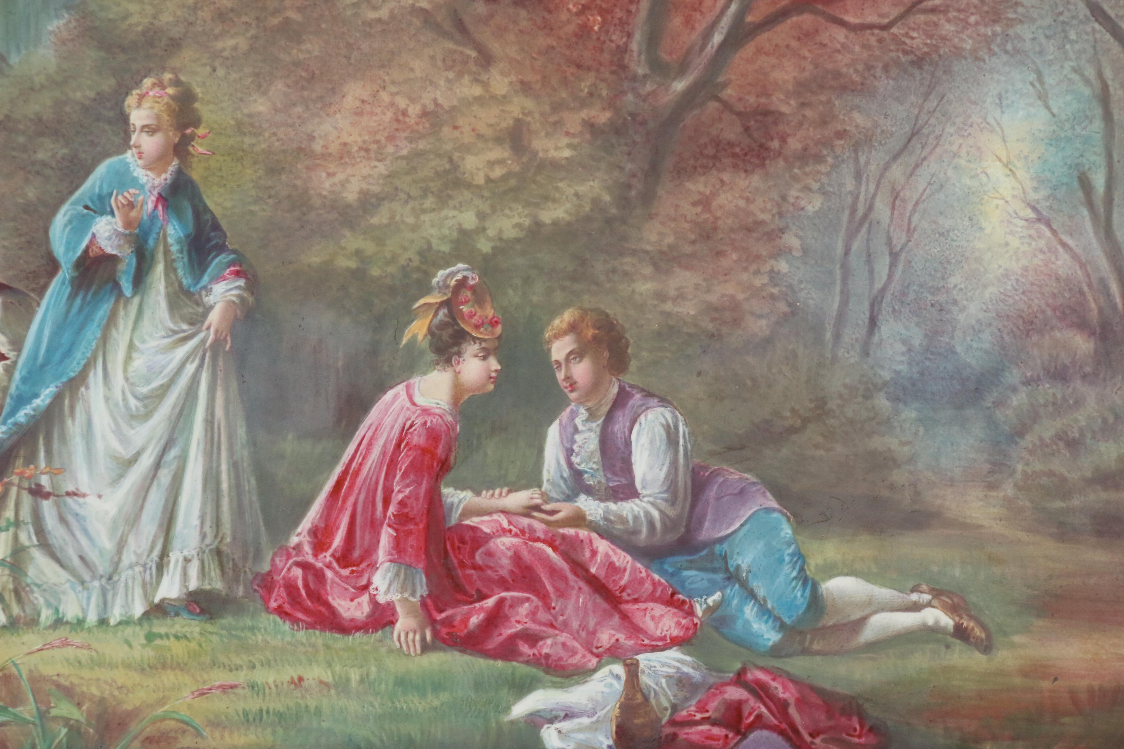 Jean Pascault Hand-Painted Porcelain Plaque, Mid-Late 19th Century