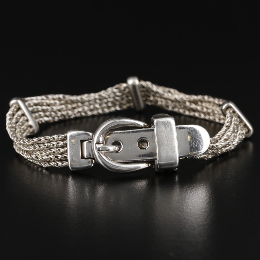 Sterling Silver Buckle Bracelet