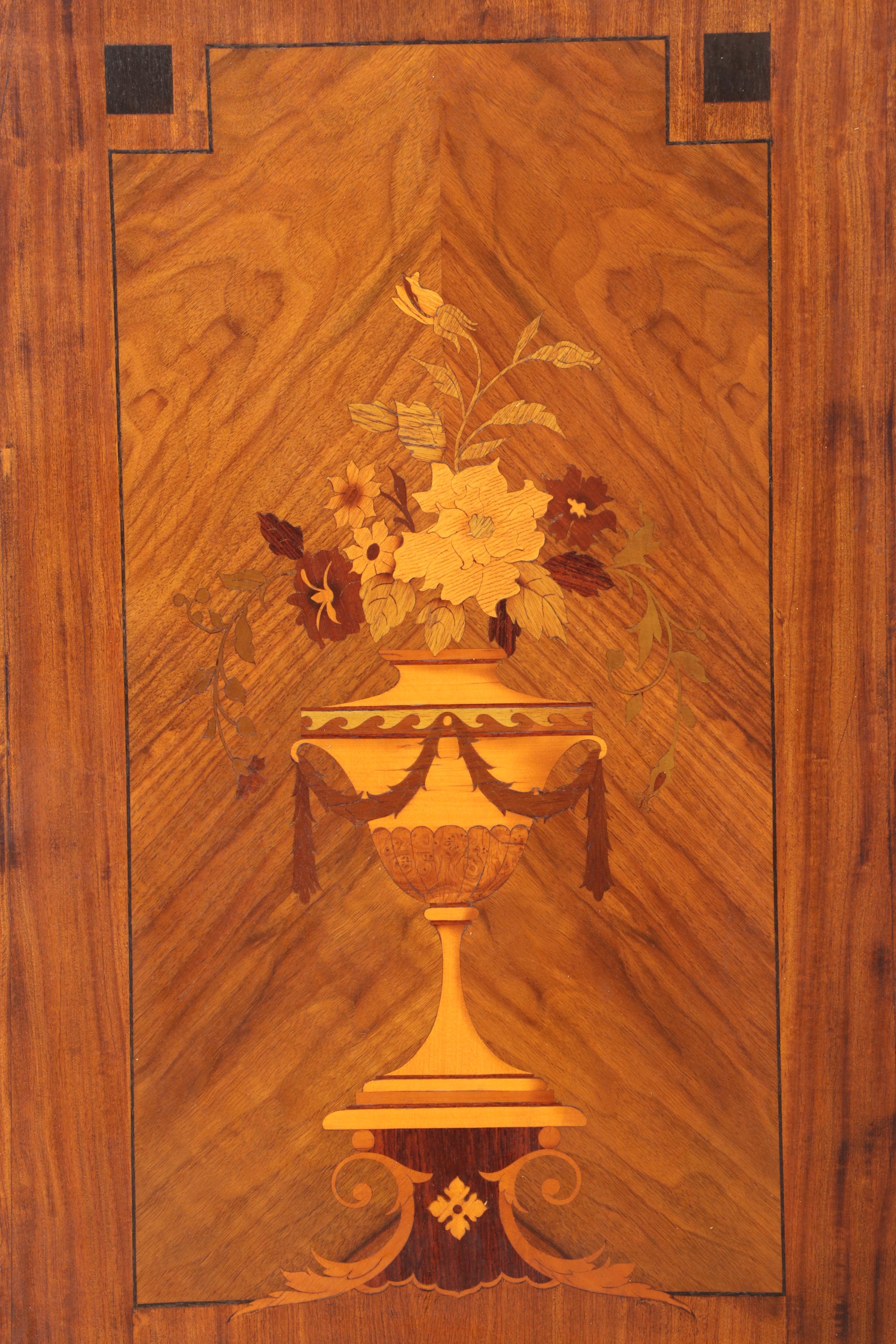 Rockford Furniture Co. Baroque Style Walnut and Marquetry China Cabinet-on-Stand