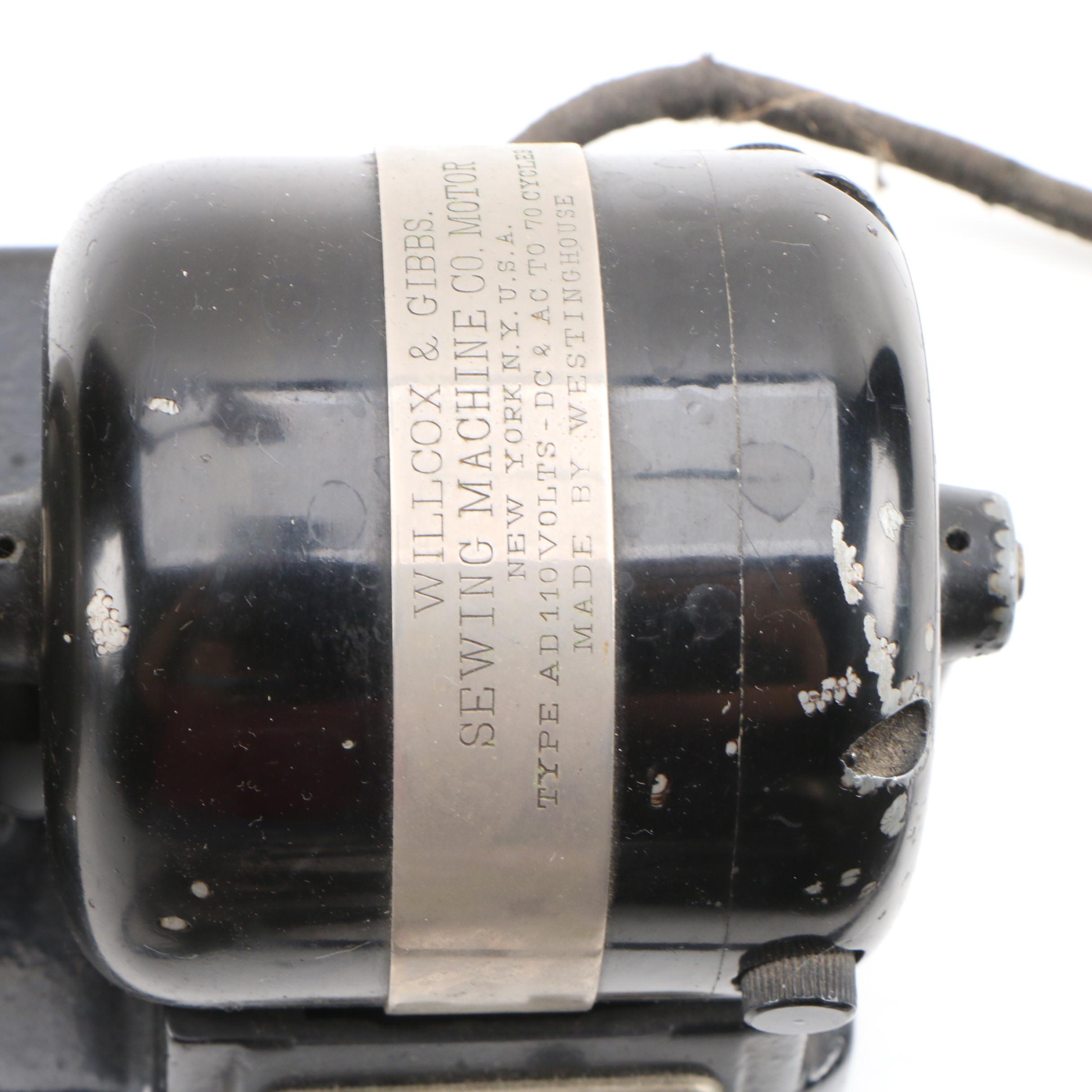 Willcox & Gibbs Sewing Machines and Foot Pedal, Late 19th Century