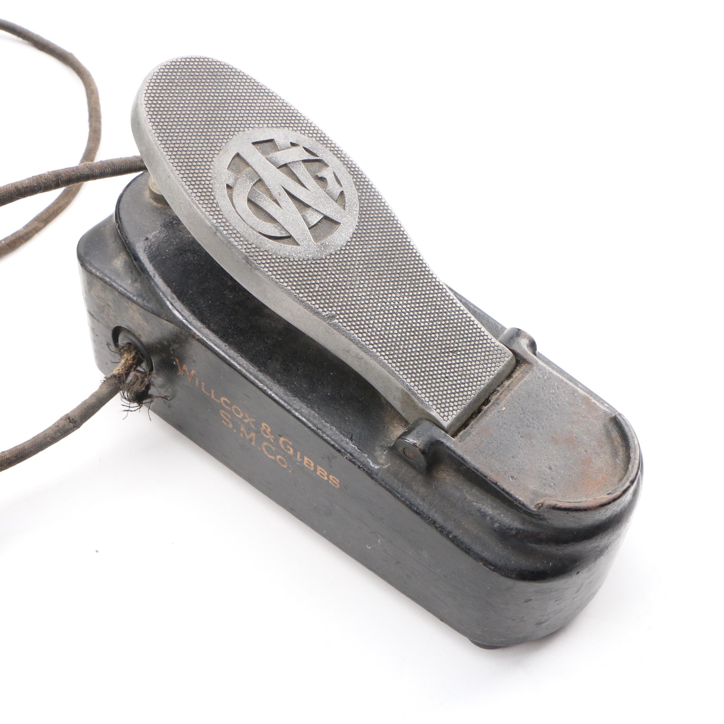 Willcox & Gibbs Sewing Machines and Foot Pedal, Late 19th Century