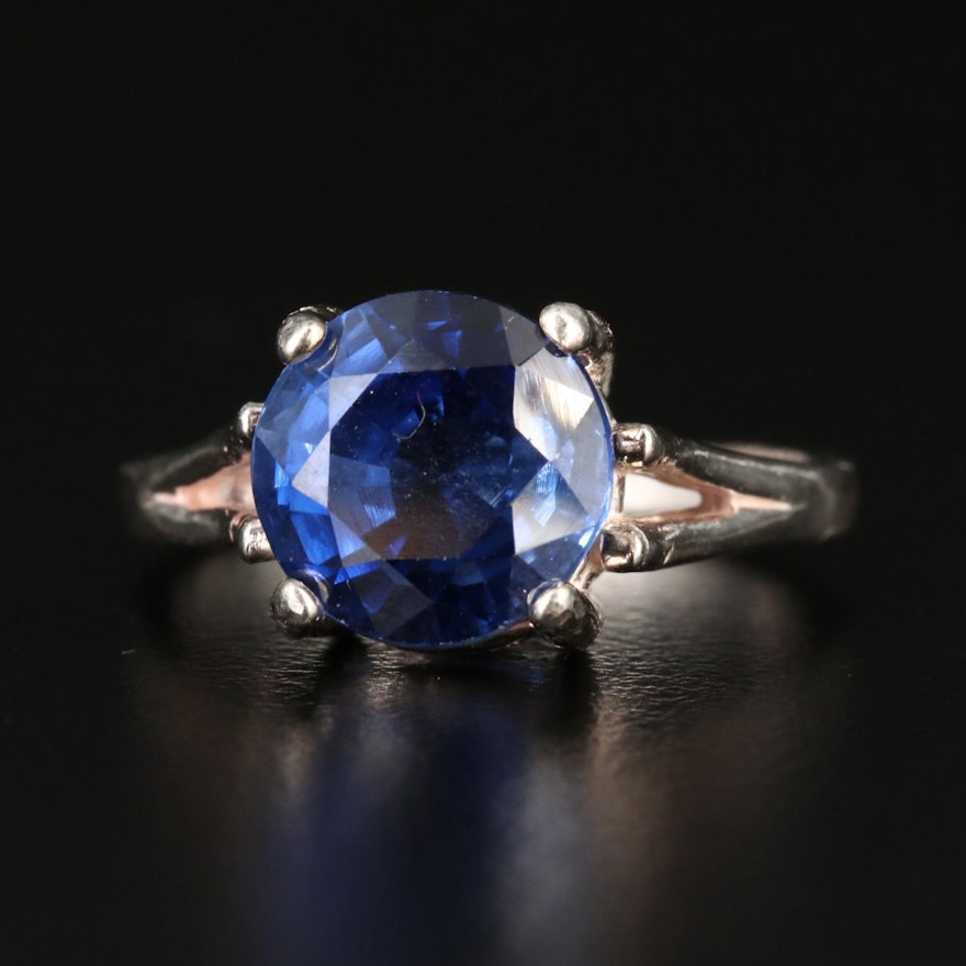 Sterling Silver Sapphire Ring