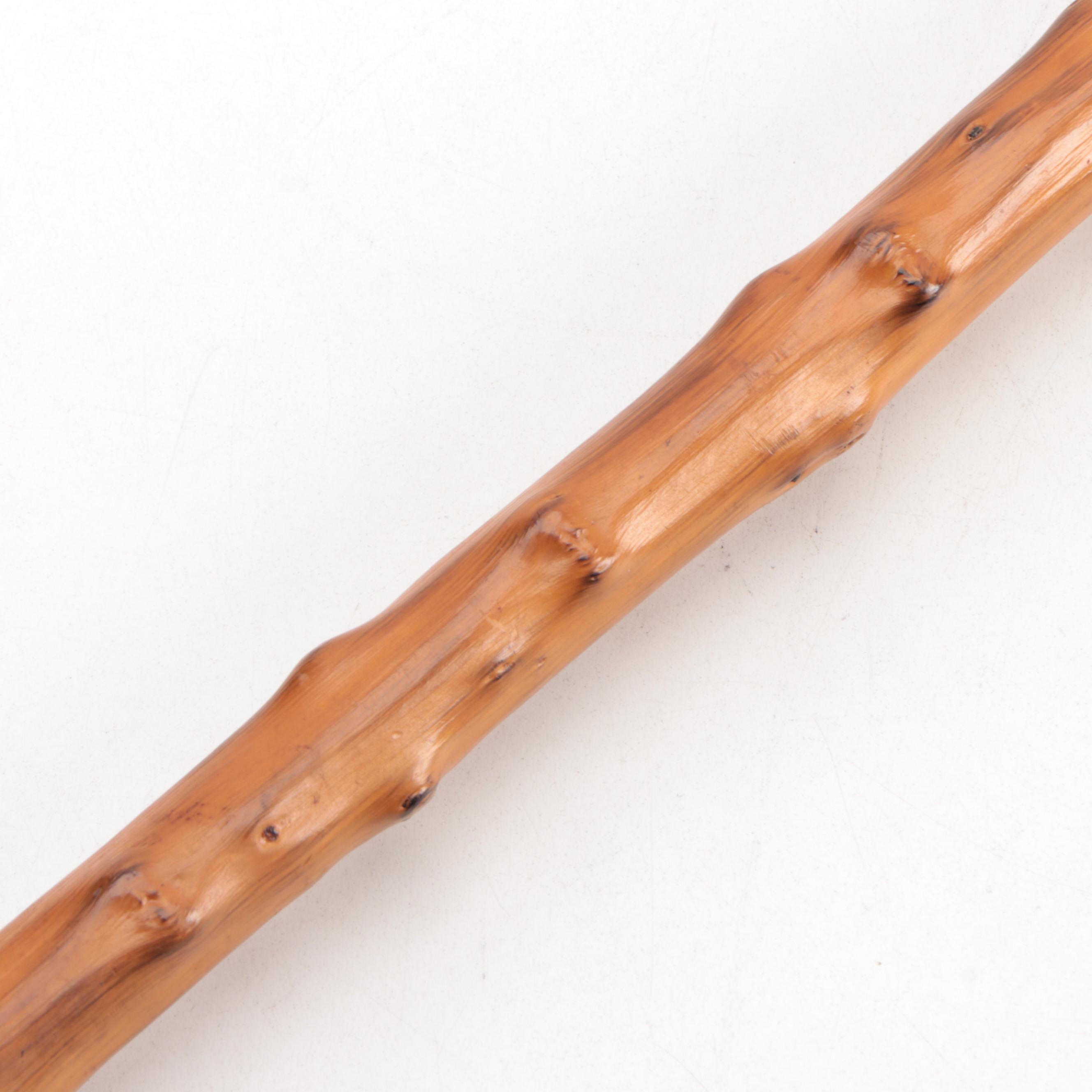 Thorn Wood Gentleman's Walking Stick with Stag Antler Handle, Early 20th C.