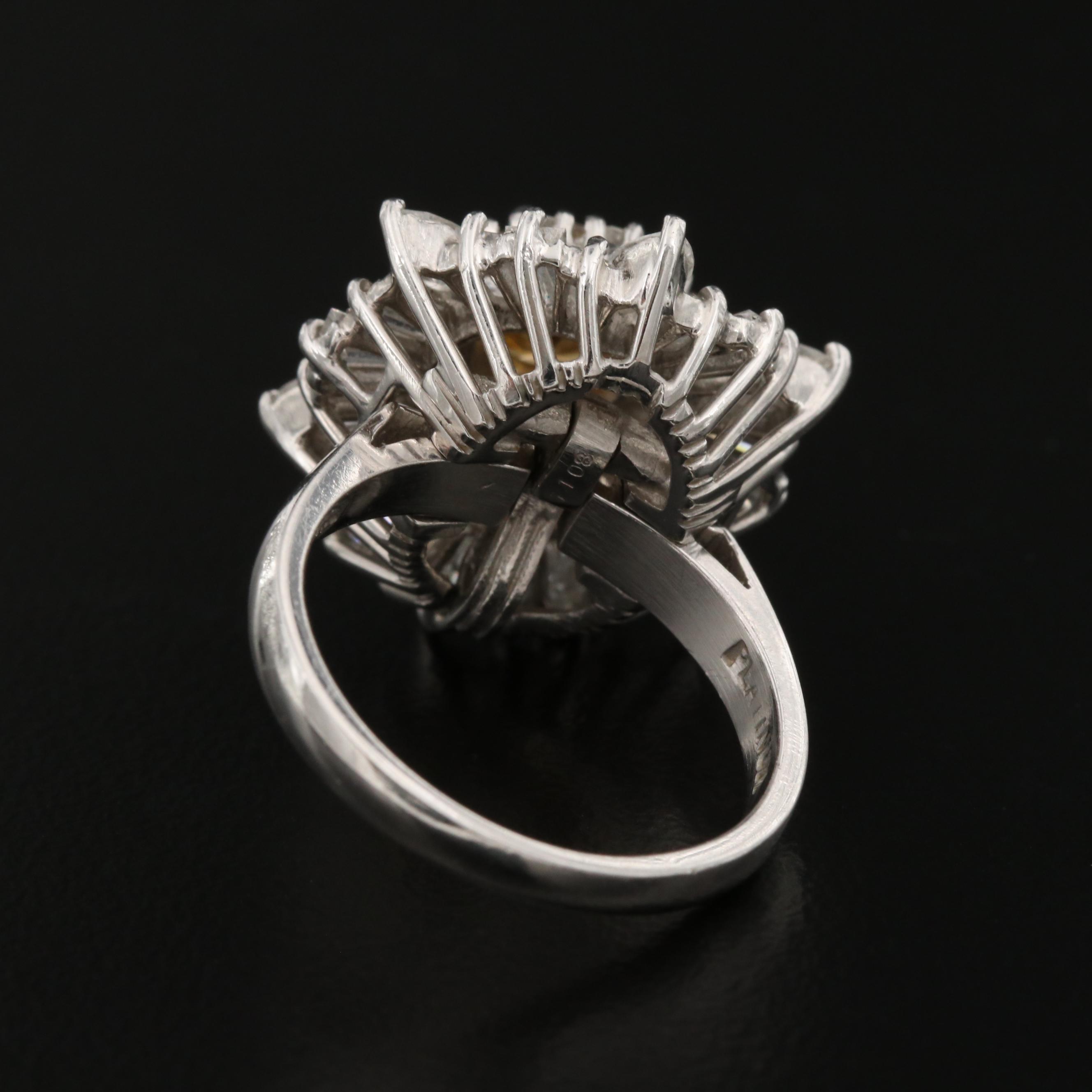 1970s Ring-Dant Platinum and 14K 3.08 CTW Diamond Convertible Ring