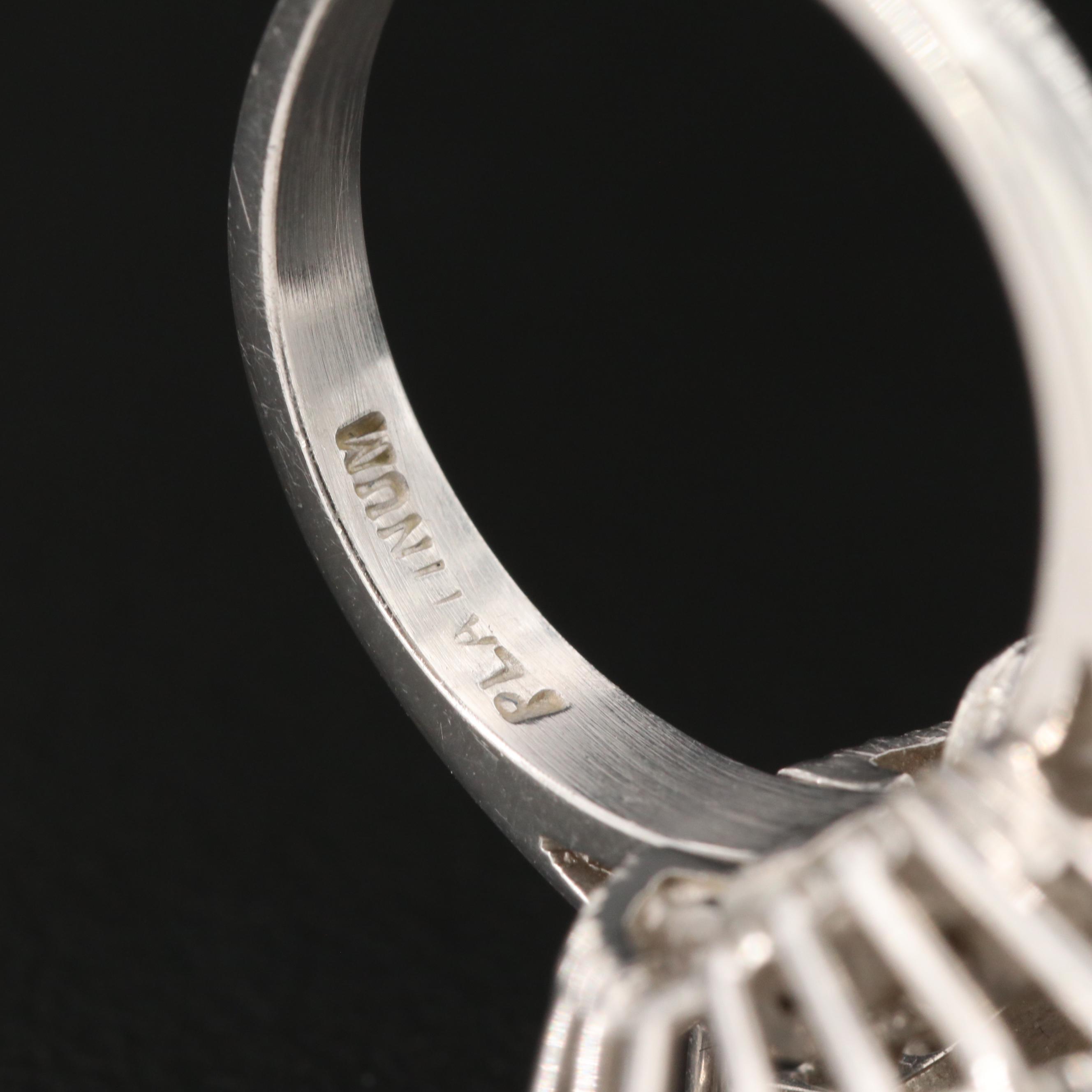 1970s Ring-Dant Platinum and 14K 3.08 CTW Diamond Convertible Ring