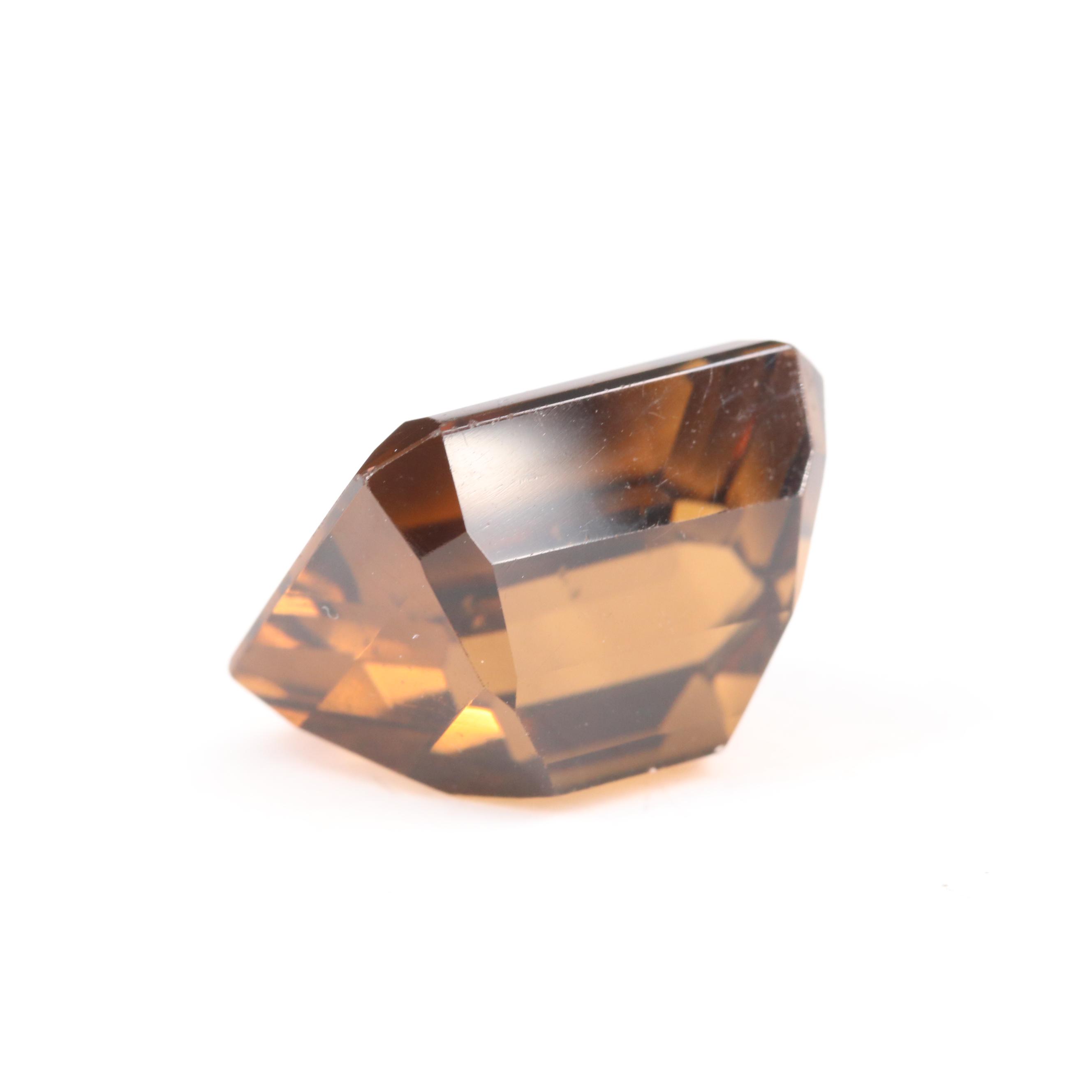 Loose 29.98 CT Faceted Smoky Quartz
