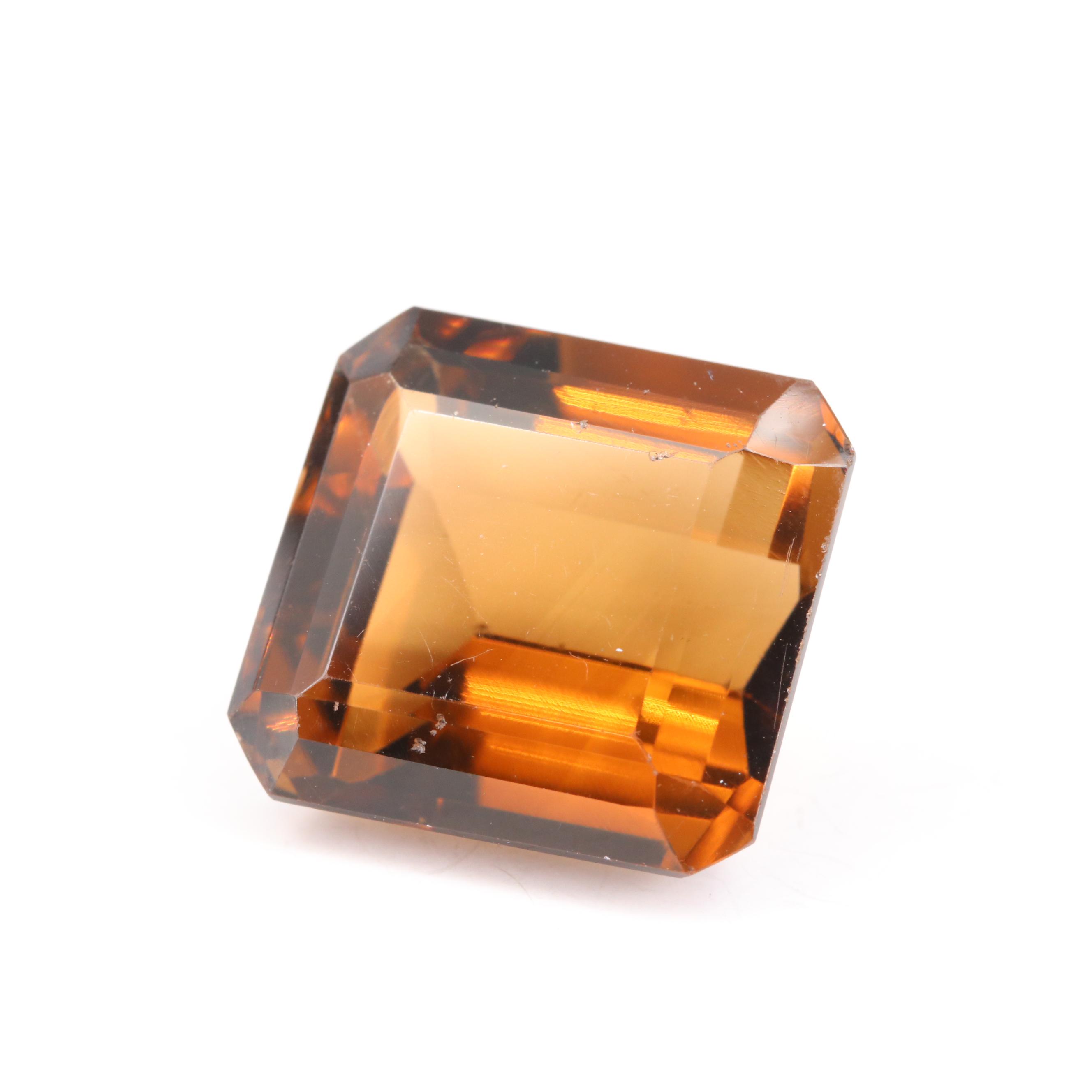 Loose 29.98 CT Faceted Smoky Quartz