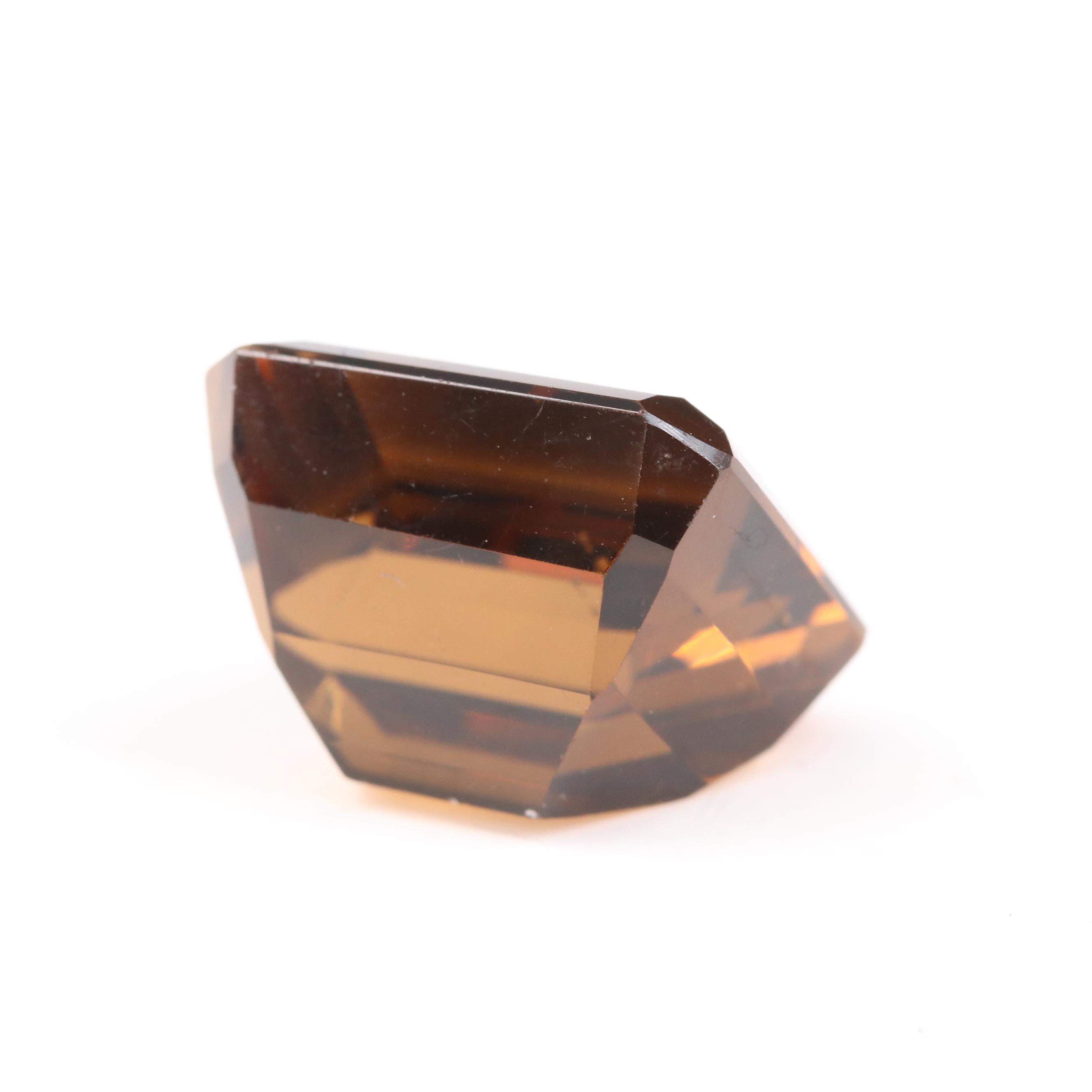 Loose 29.98 CT Faceted Smoky Quartz