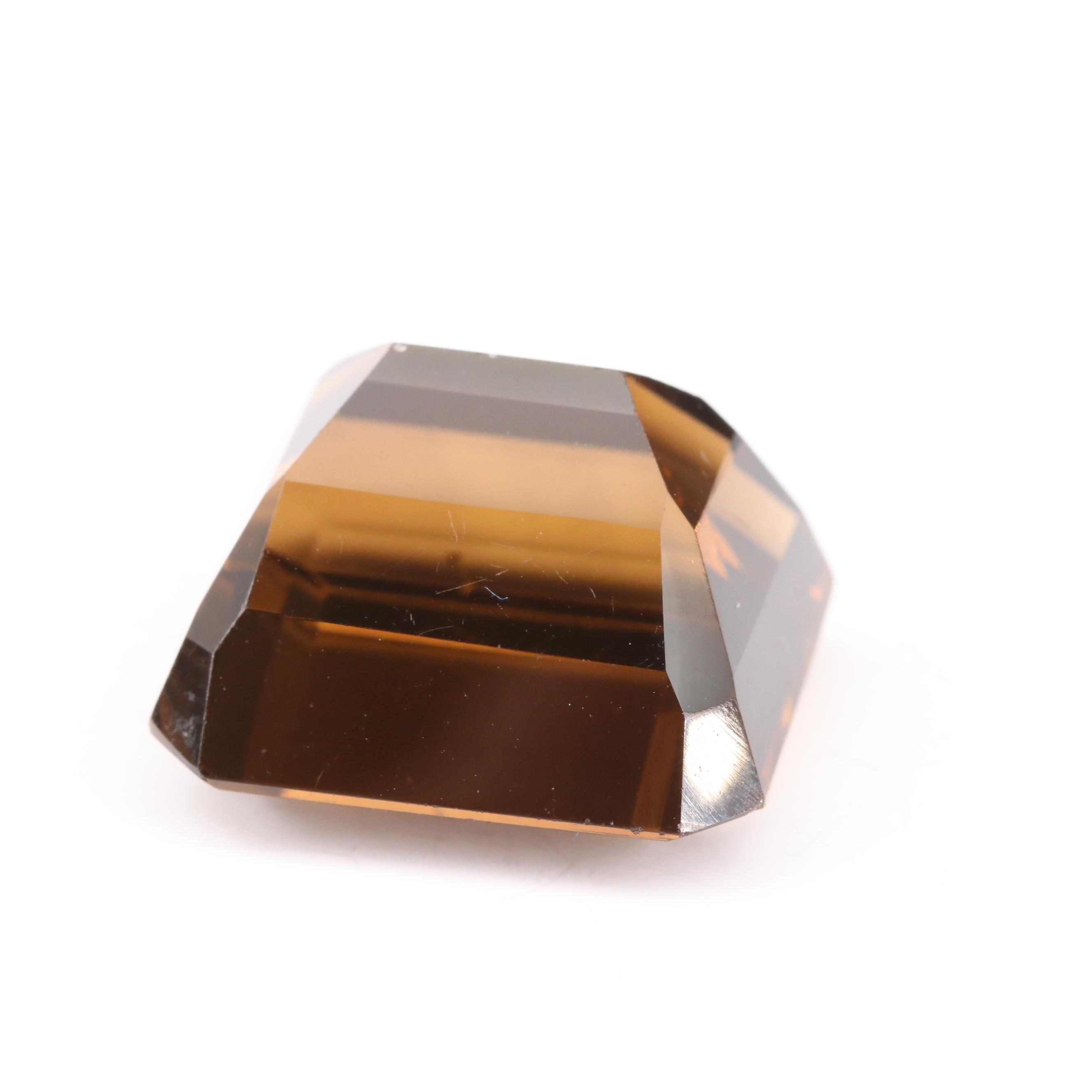 Loose 29.98 CT Faceted Smoky Quartz