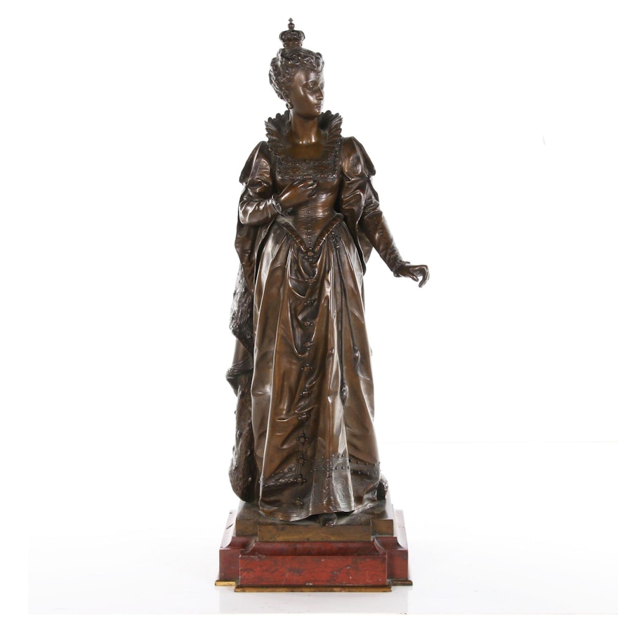 Bronze Sculpture after Eutrope Bouret "Elizabeth I"