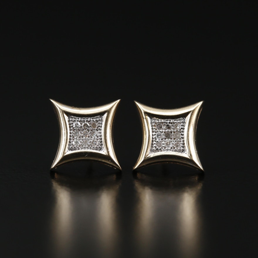 10K Diamond Stud Earrings