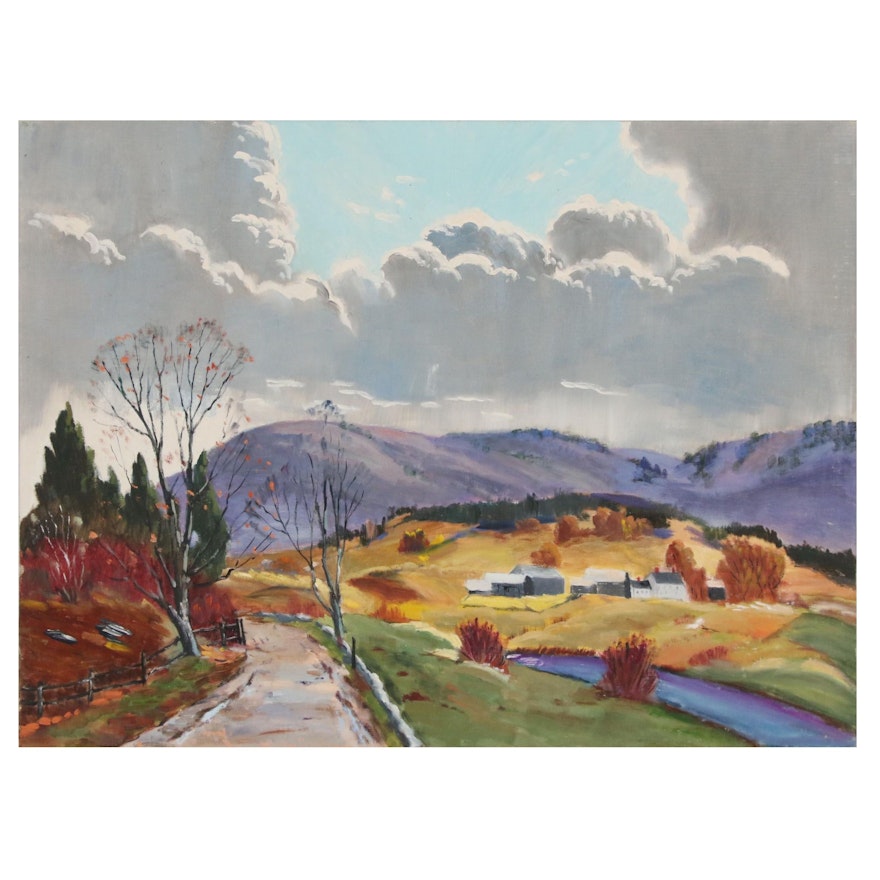 Landscape Oil Painting of Pastoral Scene