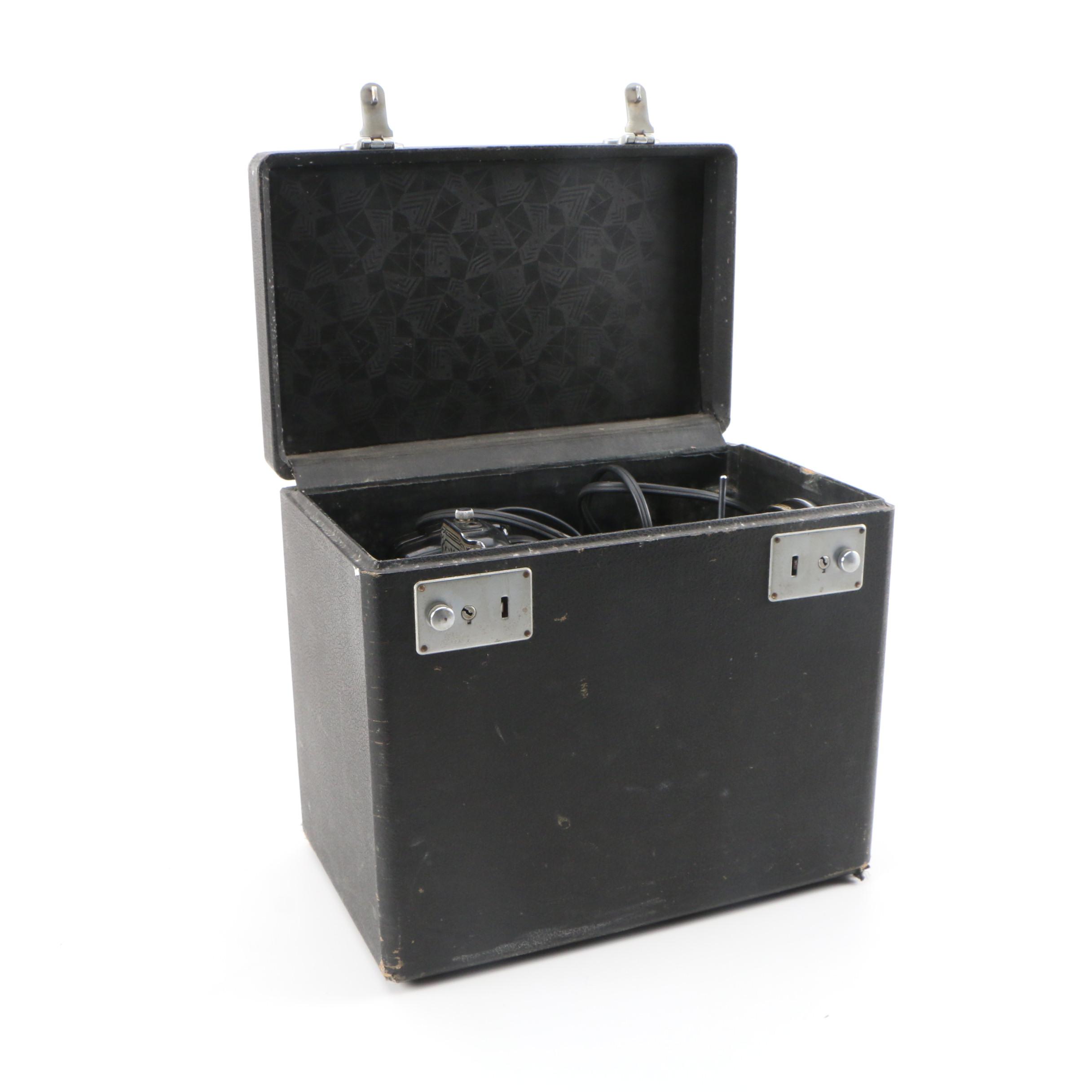 Singer Featherweight 221 Sewing Machine with Case, Early to Mid-20th Century