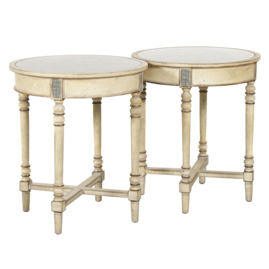 Pair of Uttermost Furniture Gustavian Style Side Tables