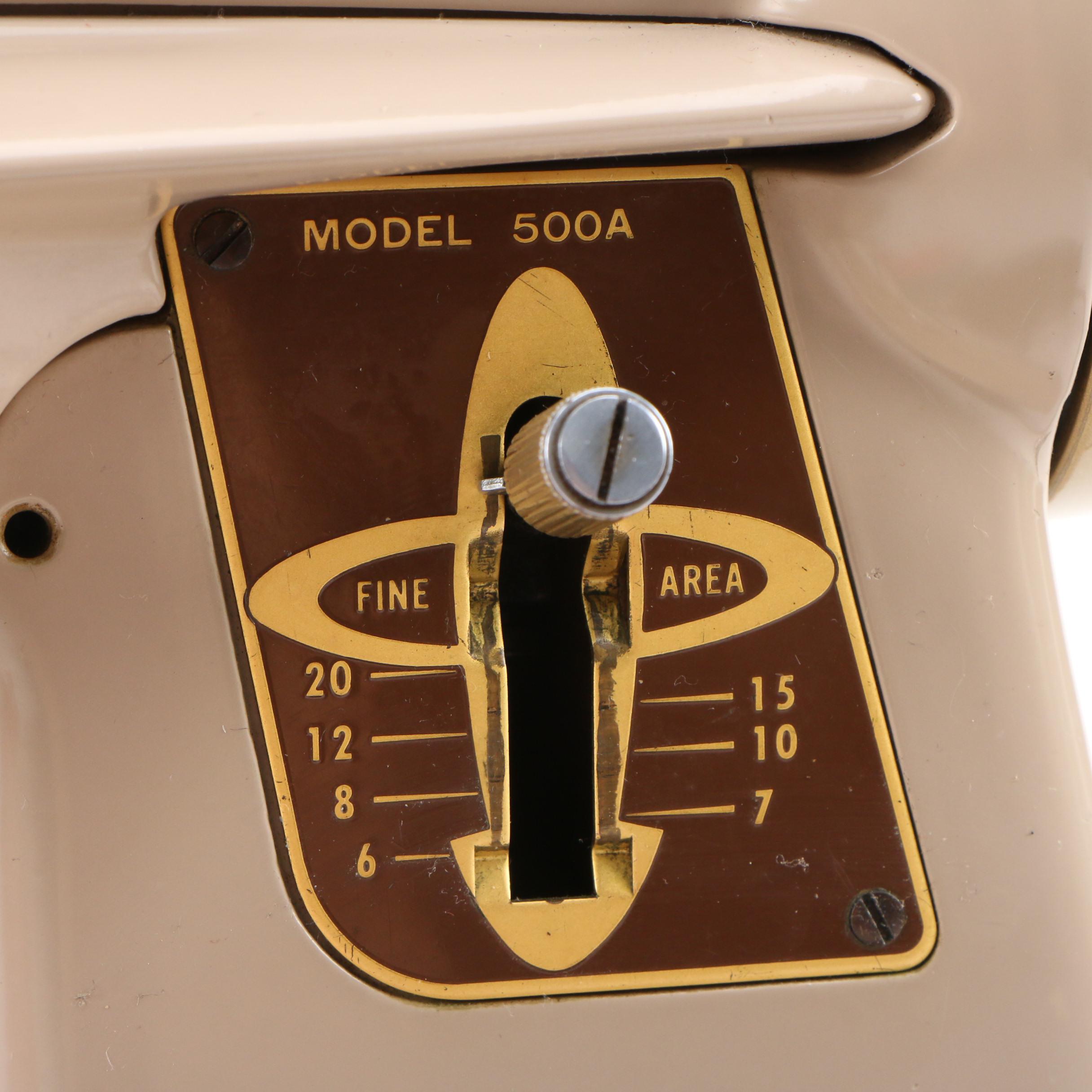 Singer Slant-O-Matic 500A "Rocketeer" Sewing Machine, 1960s