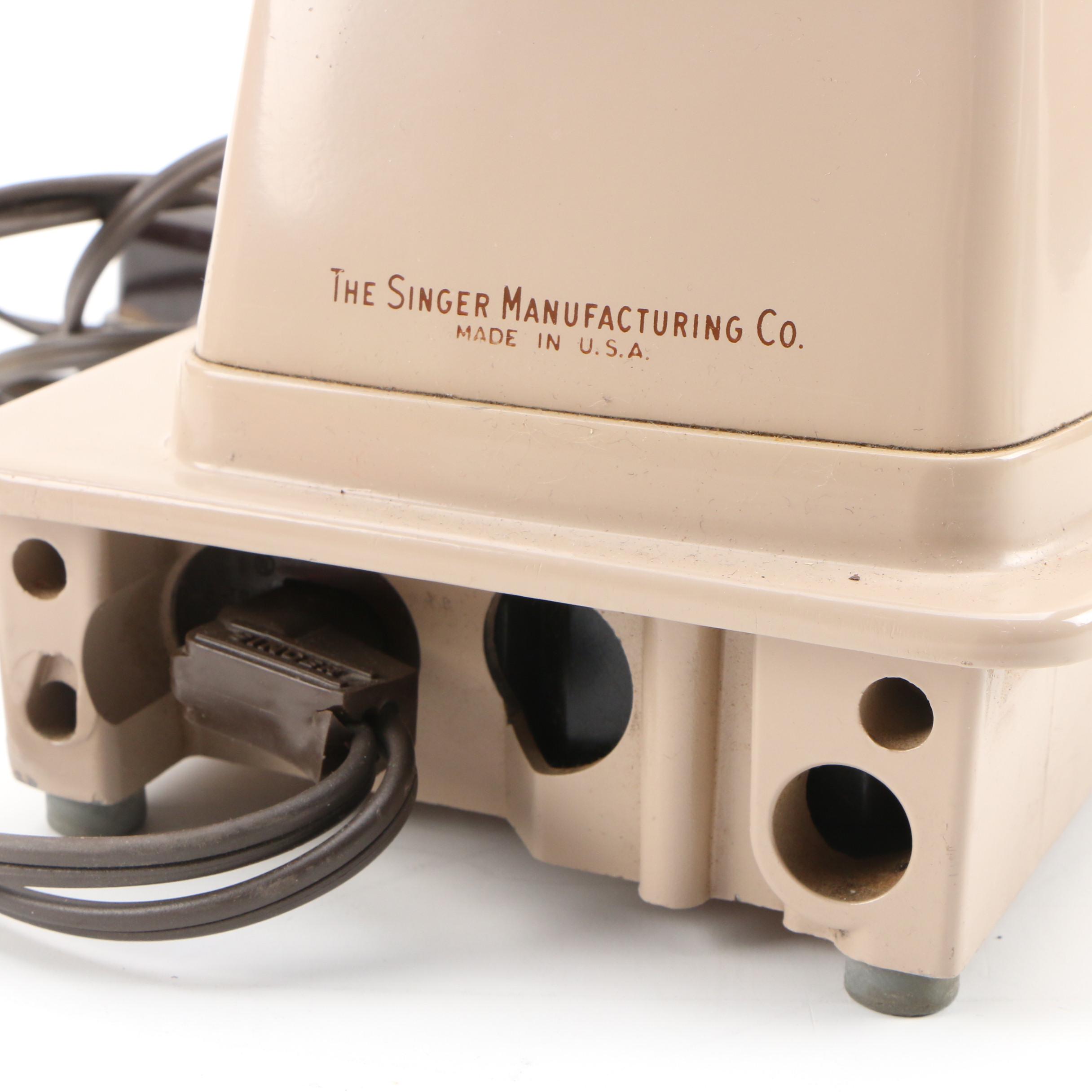 Singer Slant-O-Matic 500A "Rocketeer" Sewing Machine, 1960s