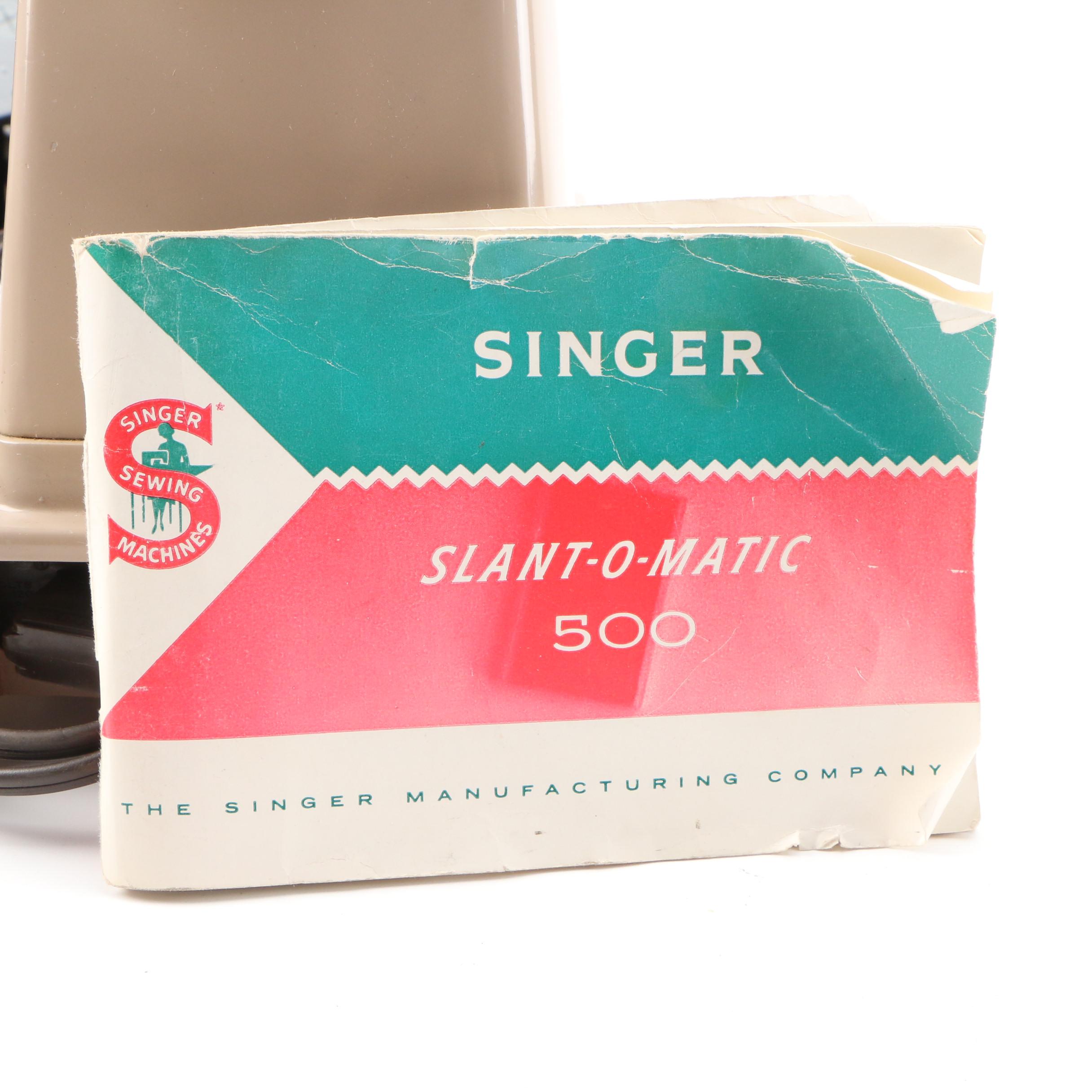 Singer Slant-O-Matic 500A "Rocketeer" Sewing Machine, 1960s