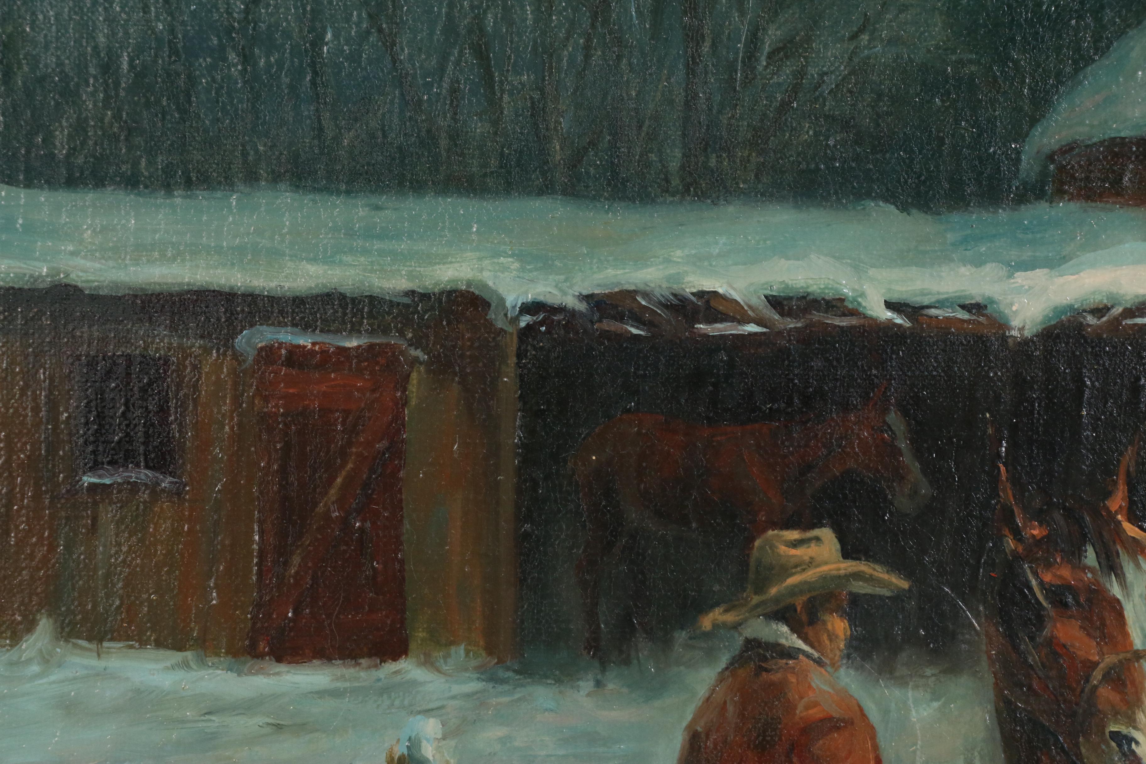 Gary Lynn Roberts Oil Painting "Morning Activity", 1976