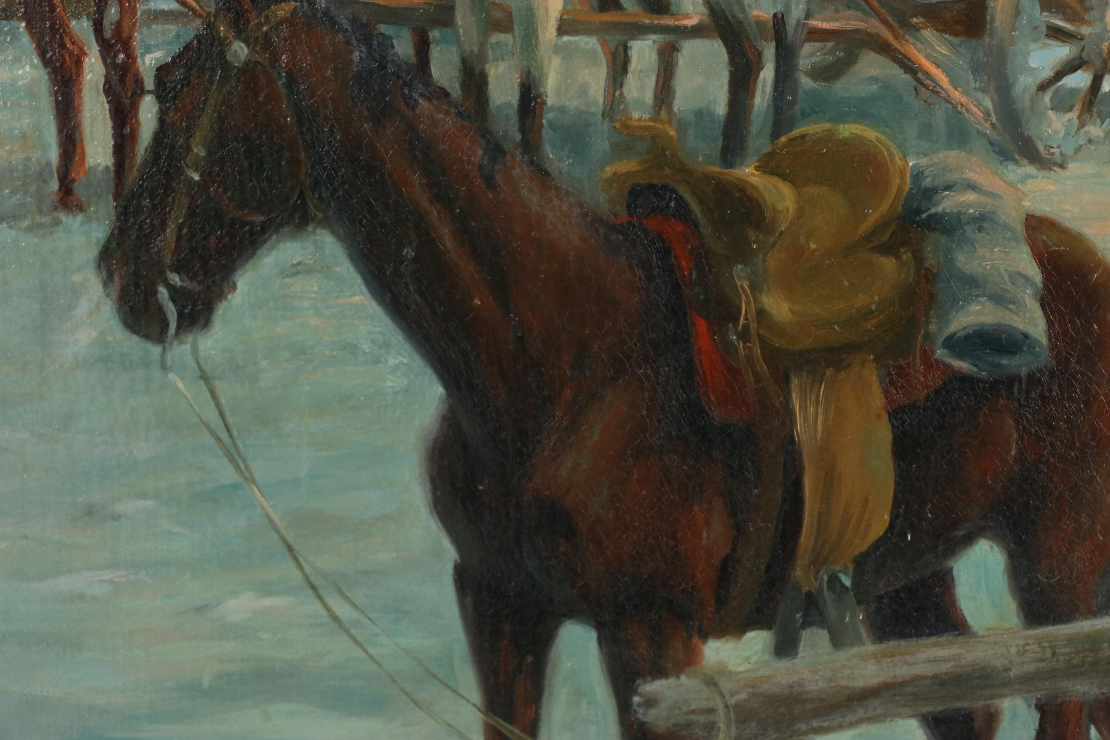 Gary Lynn Roberts Oil Painting "Morning Activity", 1976