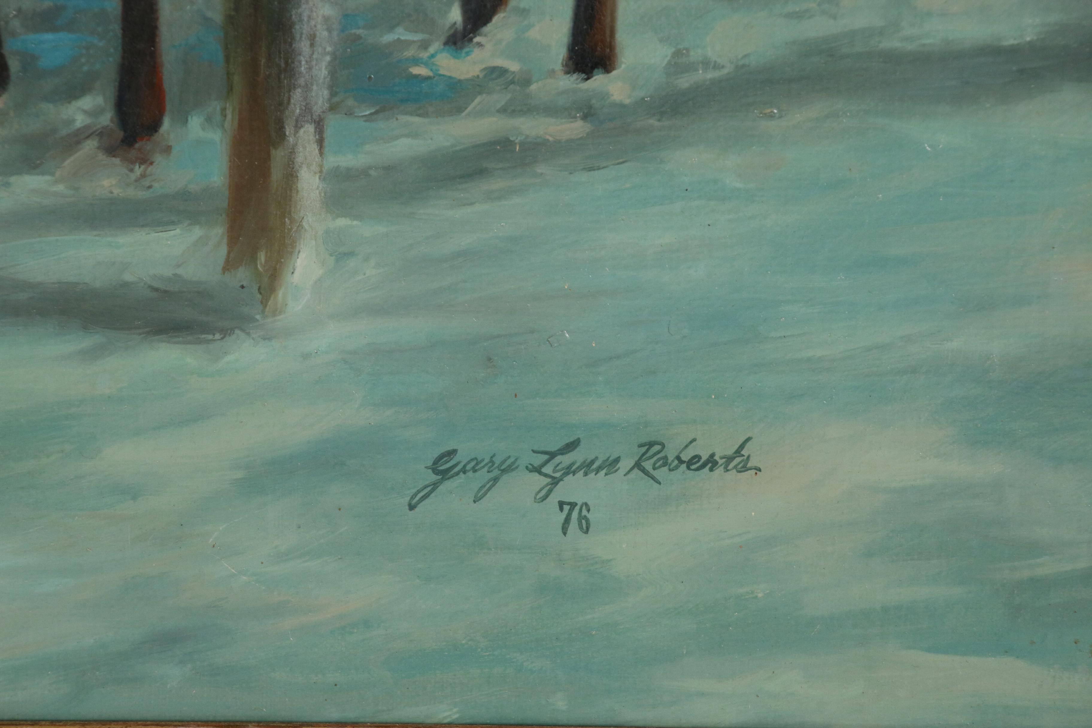 Gary Lynn Roberts Oil Painting "Morning Activity", 1976