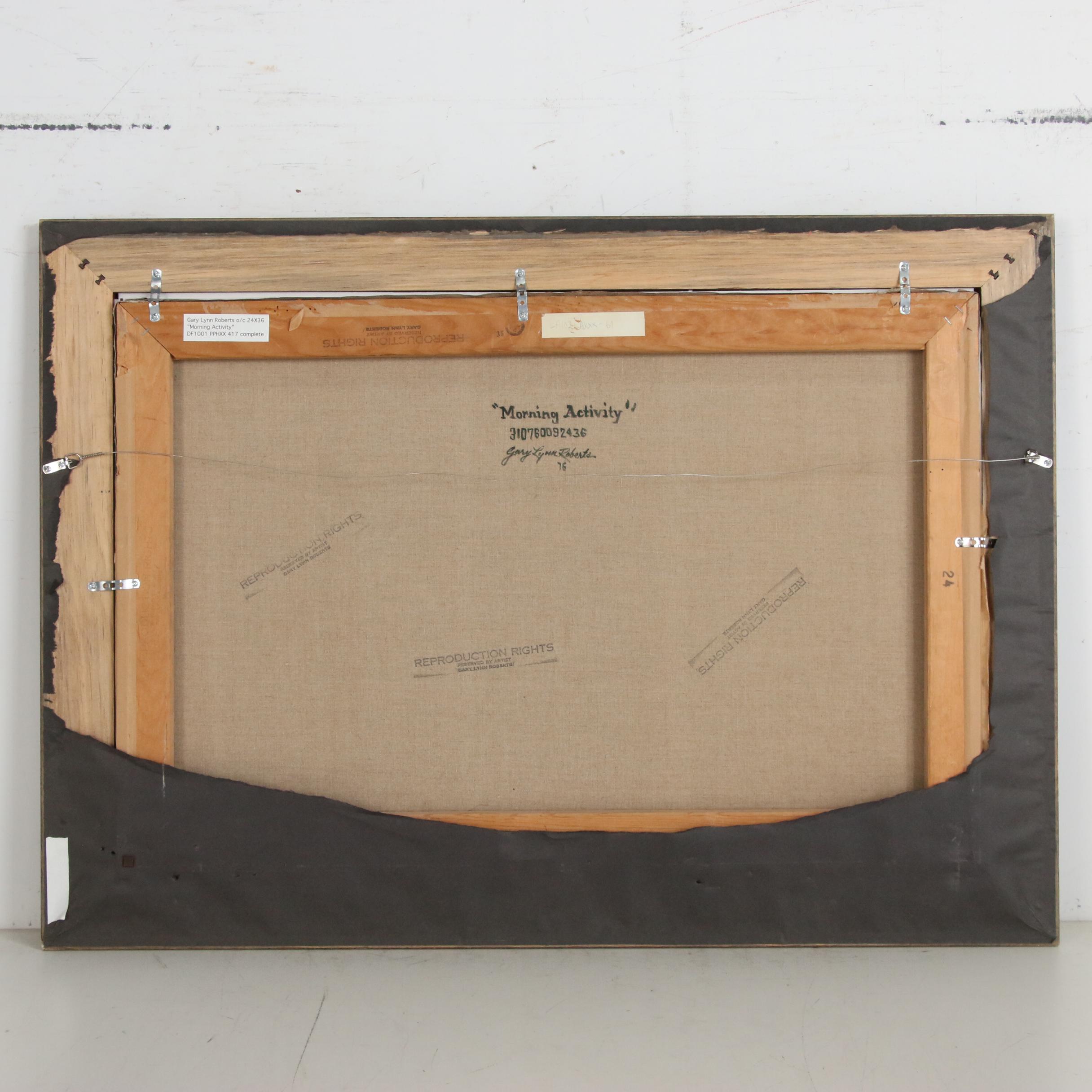 Gary Lynn Roberts Oil Painting "Morning Activity", 1976