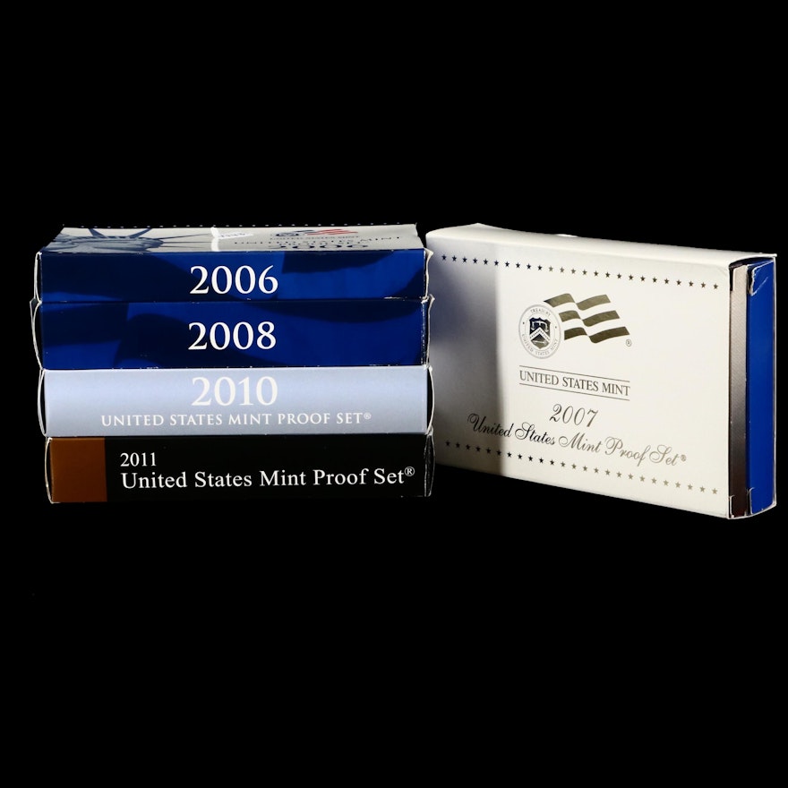 Five Modern US Mint Proof Sets