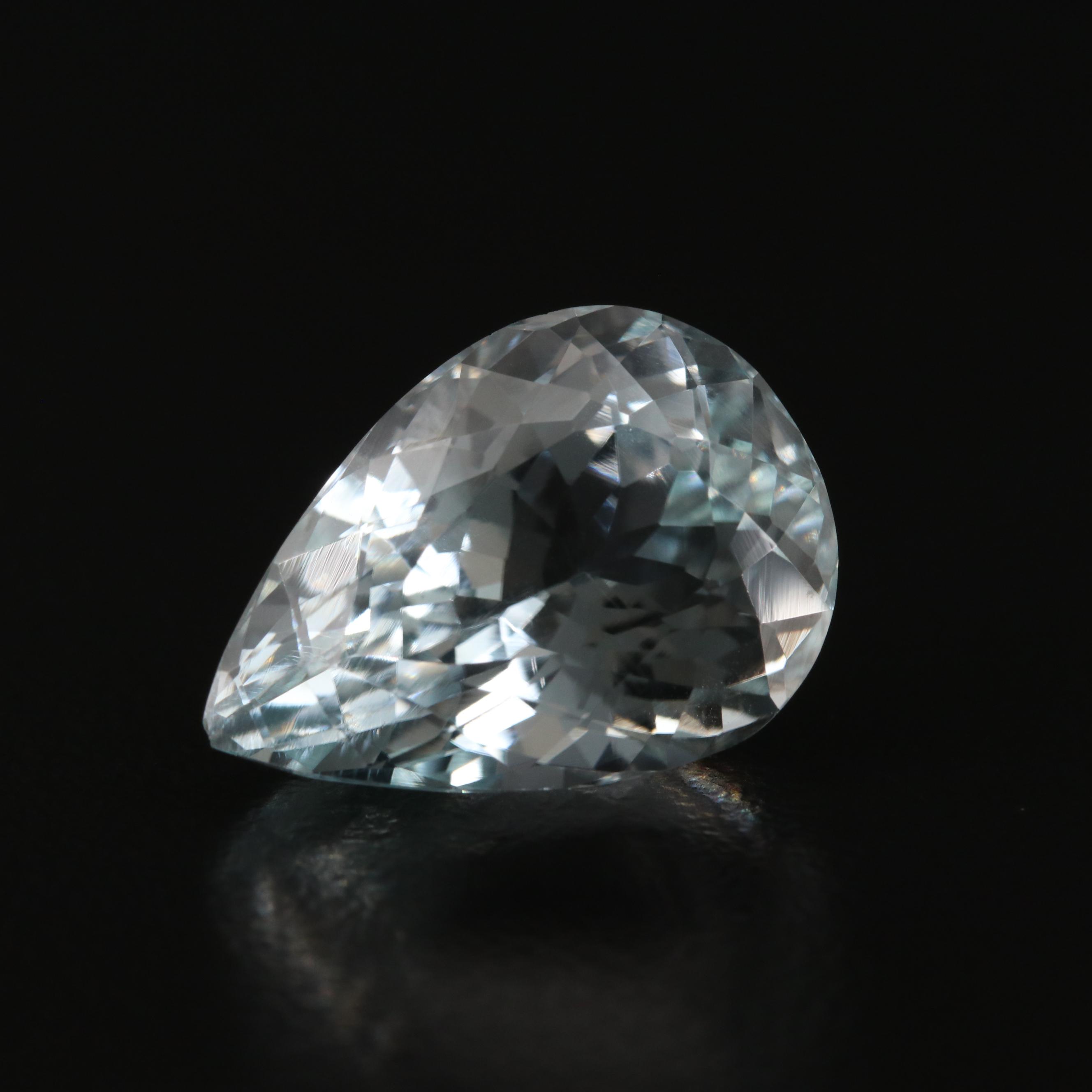 Loose 15.60 CT Spodumene Pear Faceted
