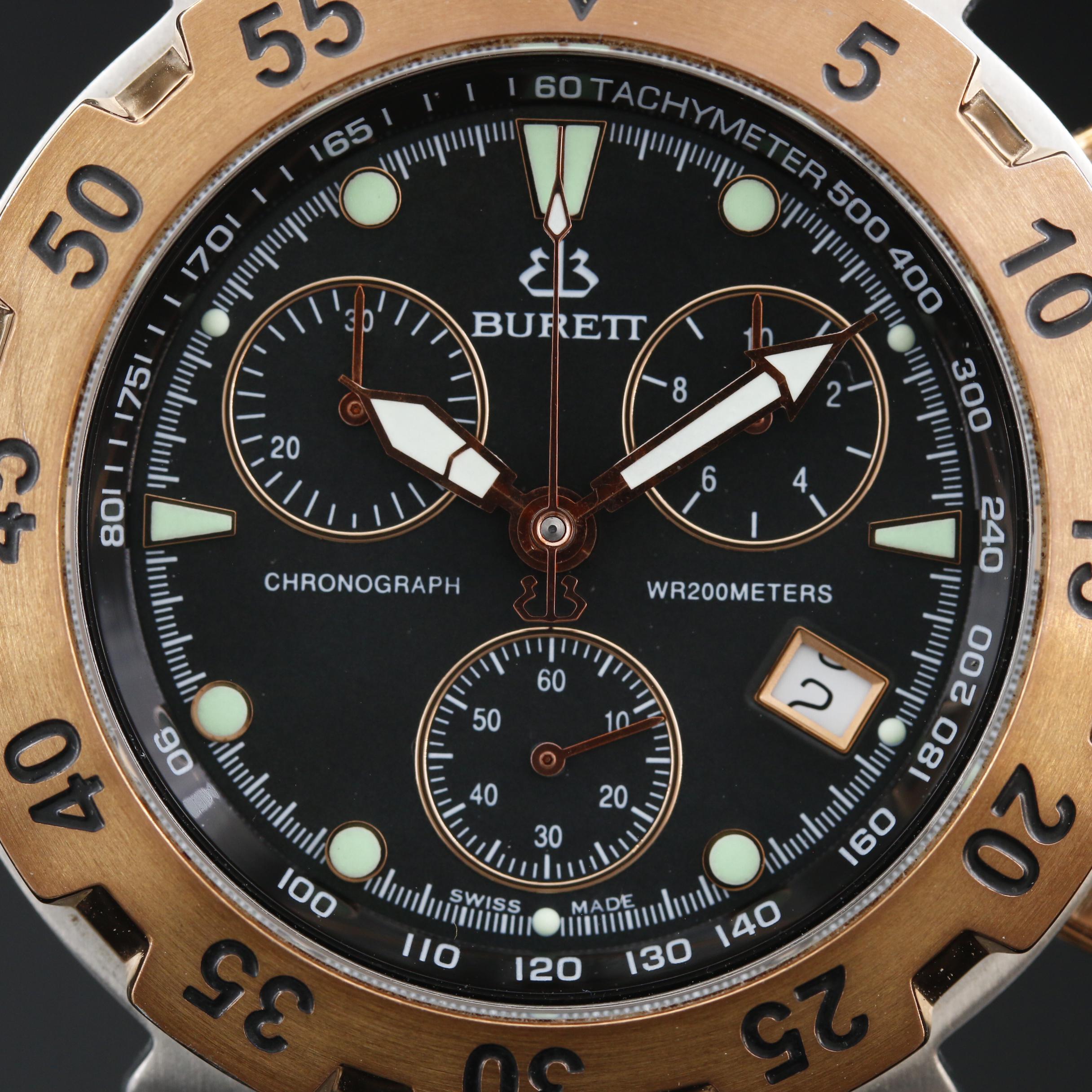 Burett Neo Abyss Chronograph Two Tone Stainless Steel Quartz Watch