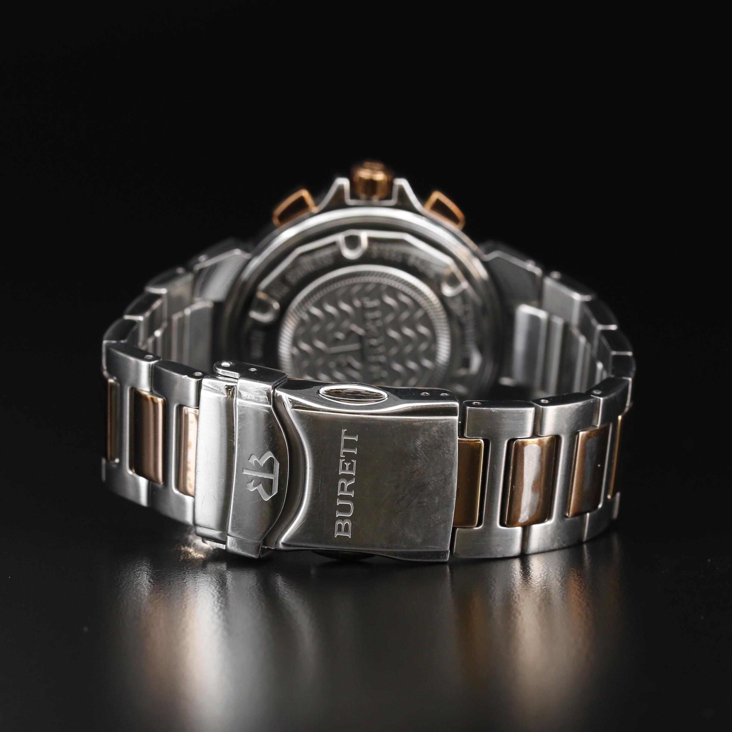 Burett Neo Abyss Chronograph Two Tone Stainless Steel Quartz Watch