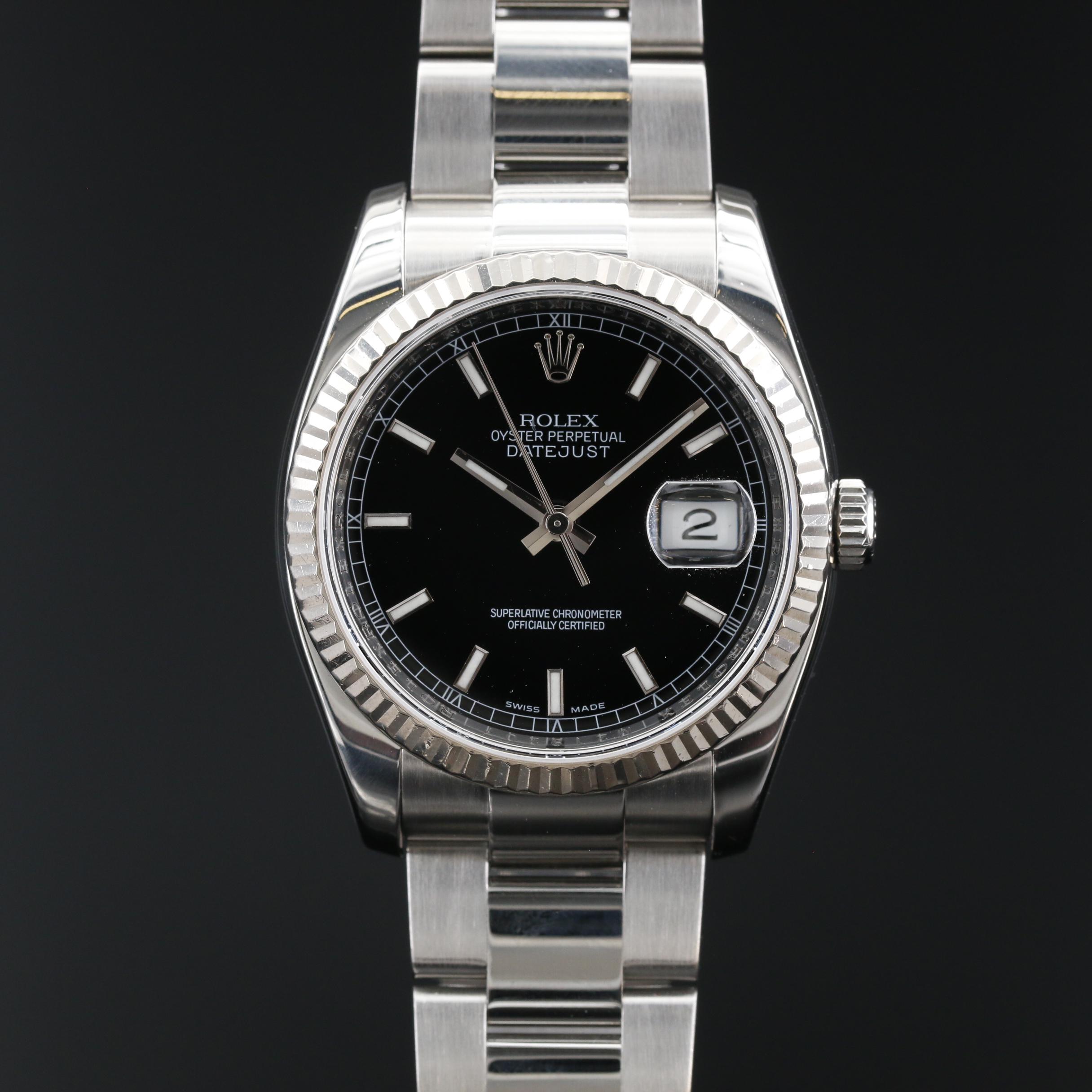 2007 Rolex Datejust 18K Gold and Stainless Steel Automatic Watch