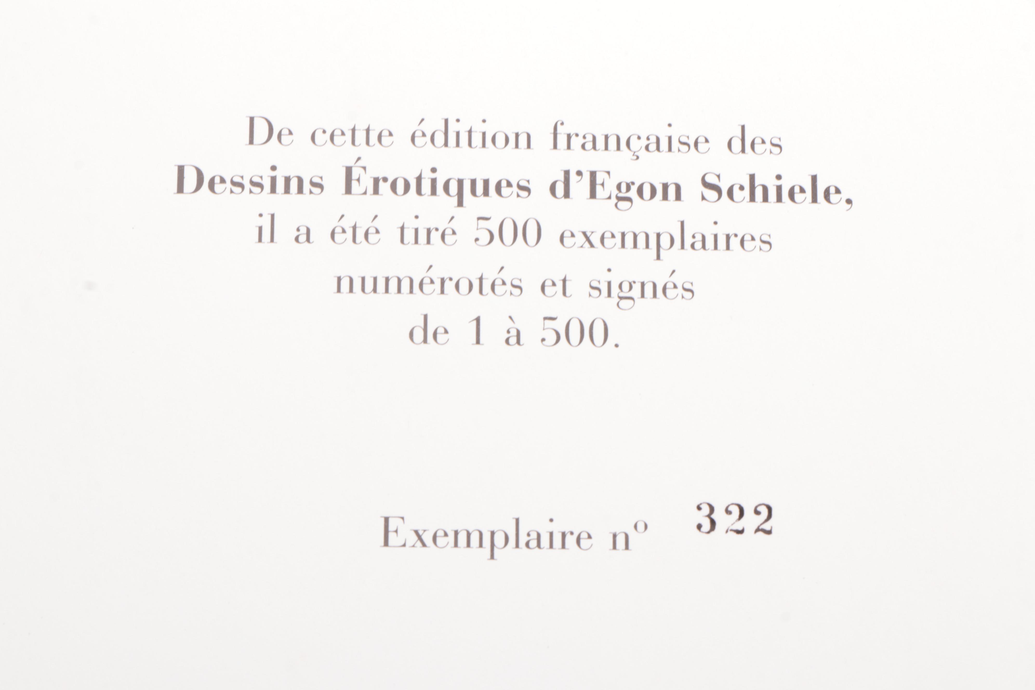 Limited Edition "Dessins érotiques d'Egon Schiele" by Sabarsky and Pemerle, 1982