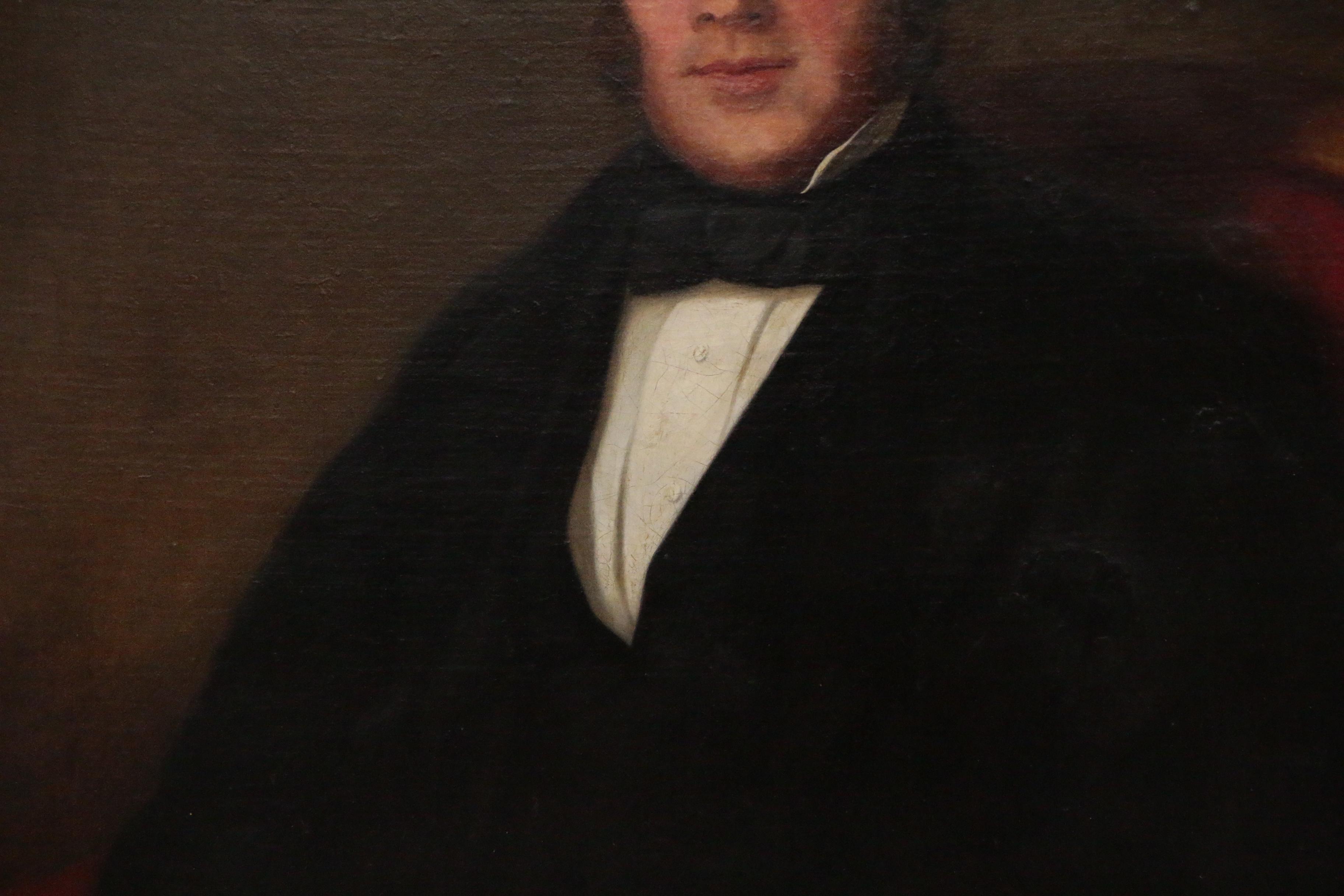 American School Oil Portrait, Possibly Reverend James Schofield, 19th Century
