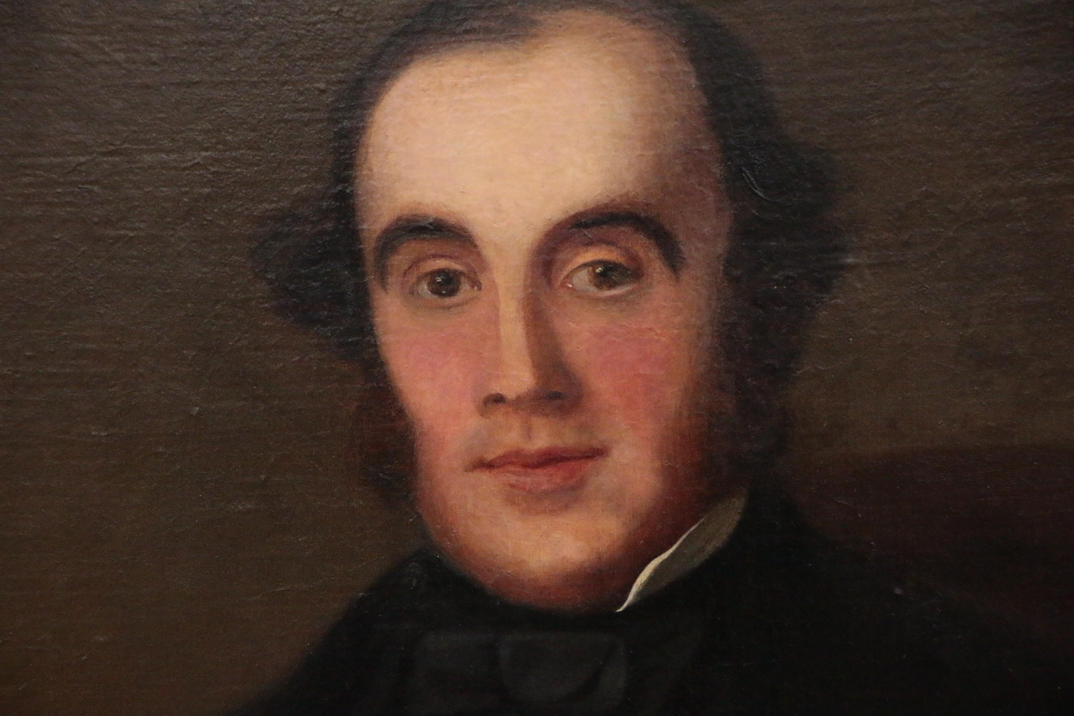 American School Oil Portrait, Possibly Reverend James Schofield, 19th Century