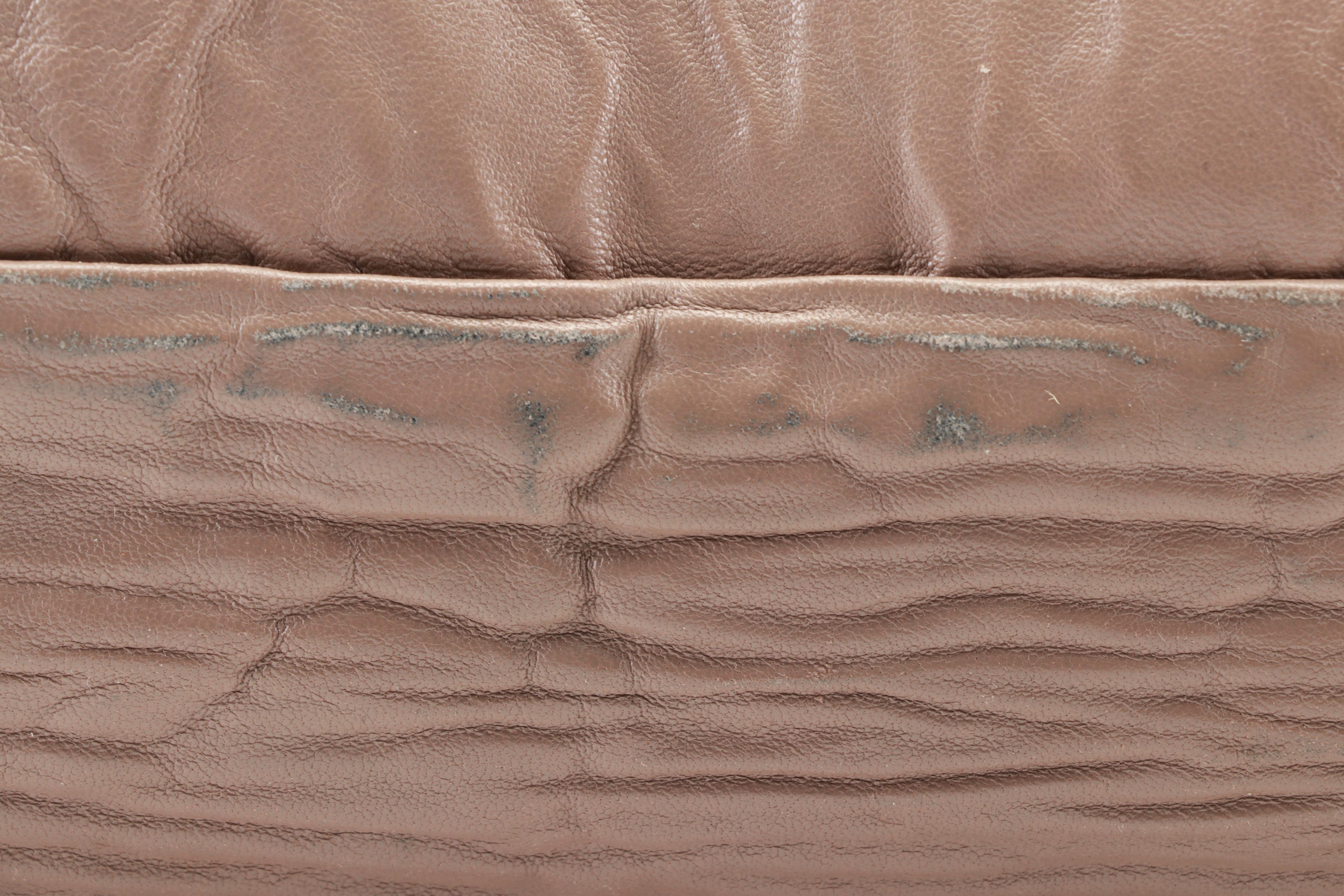 Prada Nappa Bow Shoulder Tote in Taupe Antique Nappa Leather