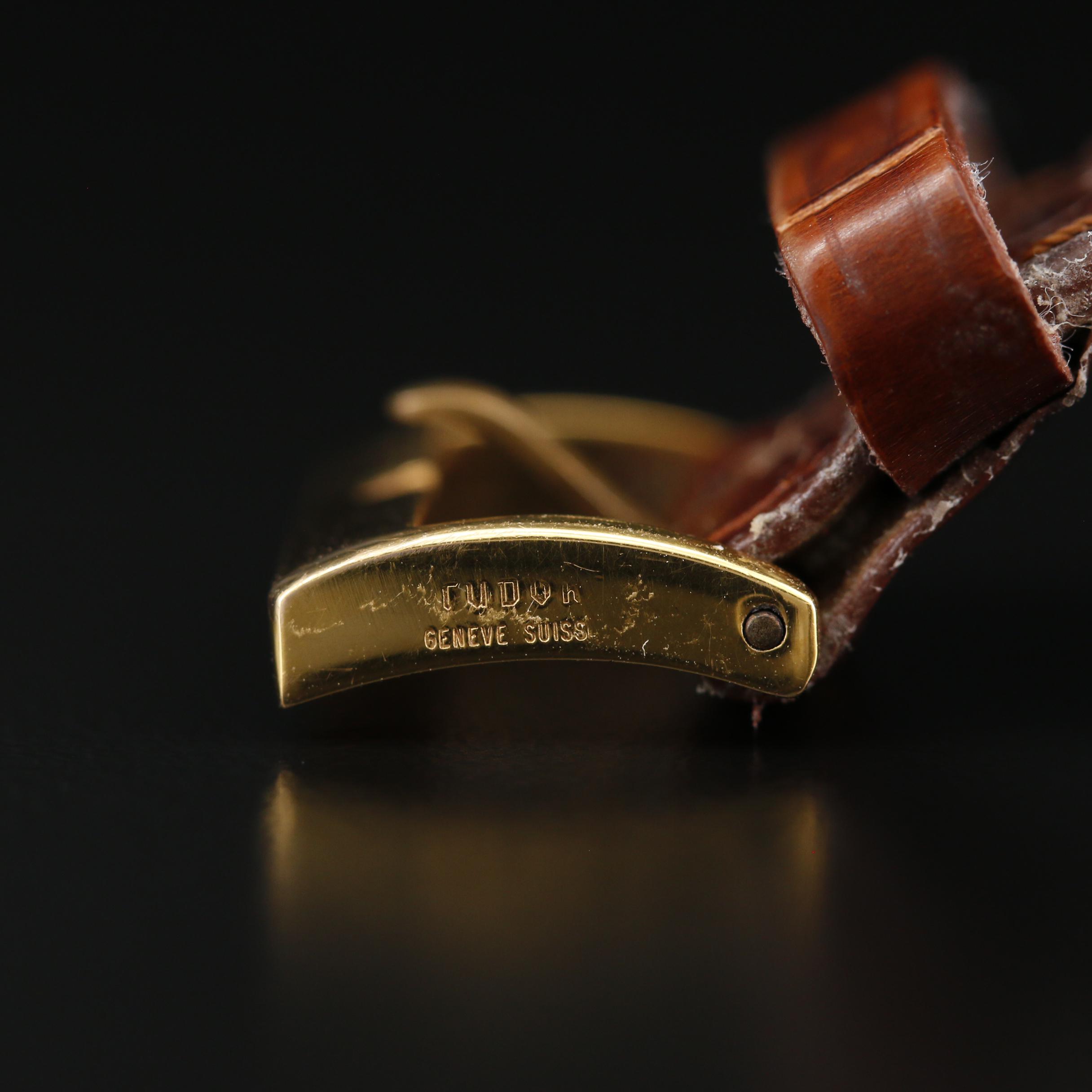 Tudor Oyster 14K Gold Stem Wind Watch