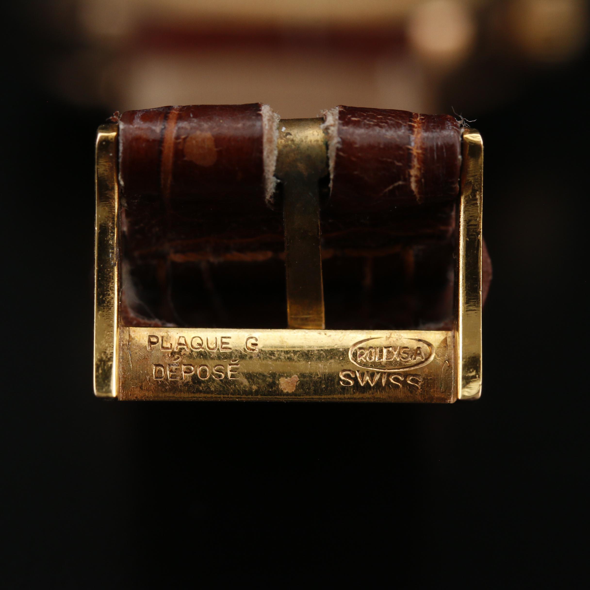 Tudor Oyster 14K Gold Stem Wind Watch