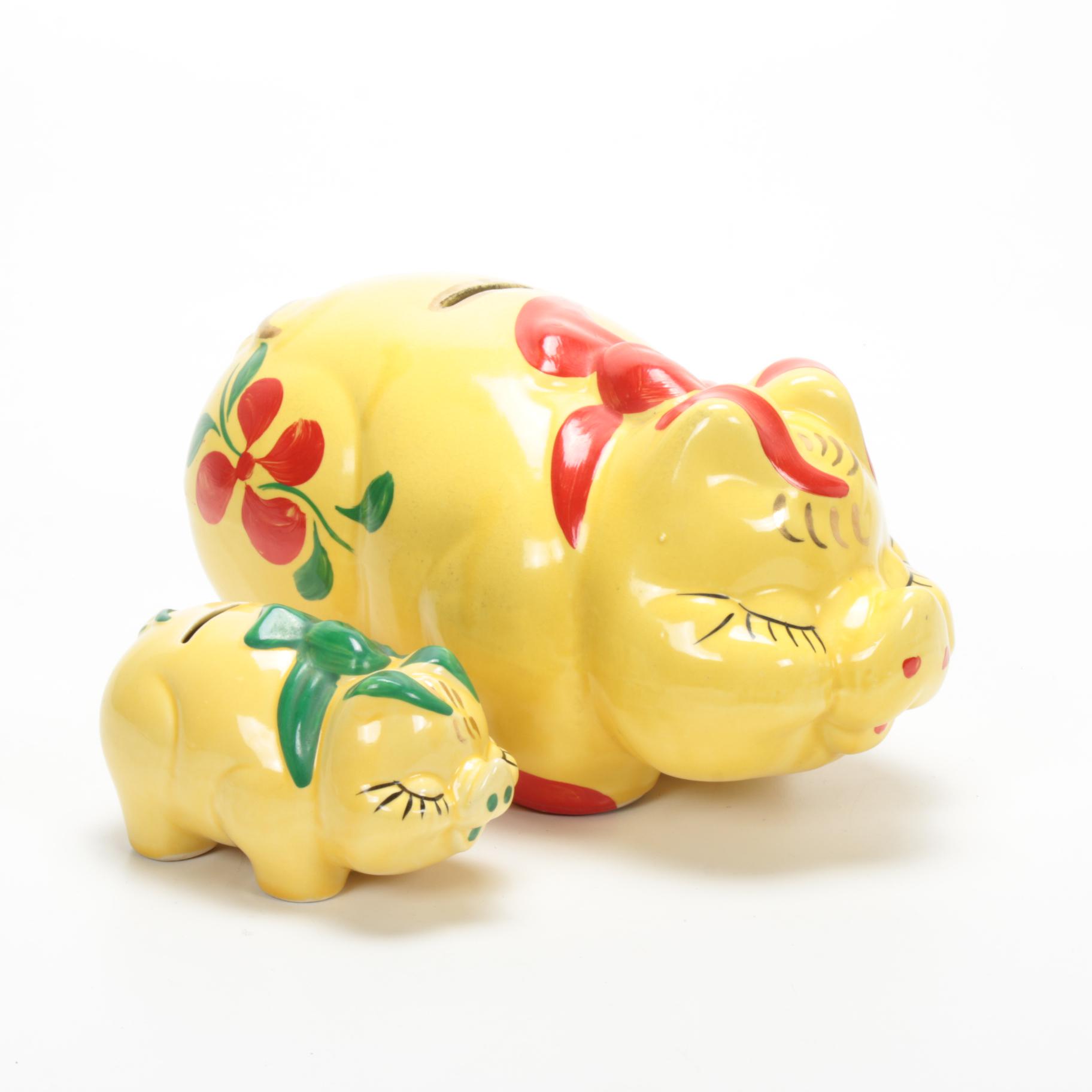 Hand-Painted Ceramic Piggy Banks