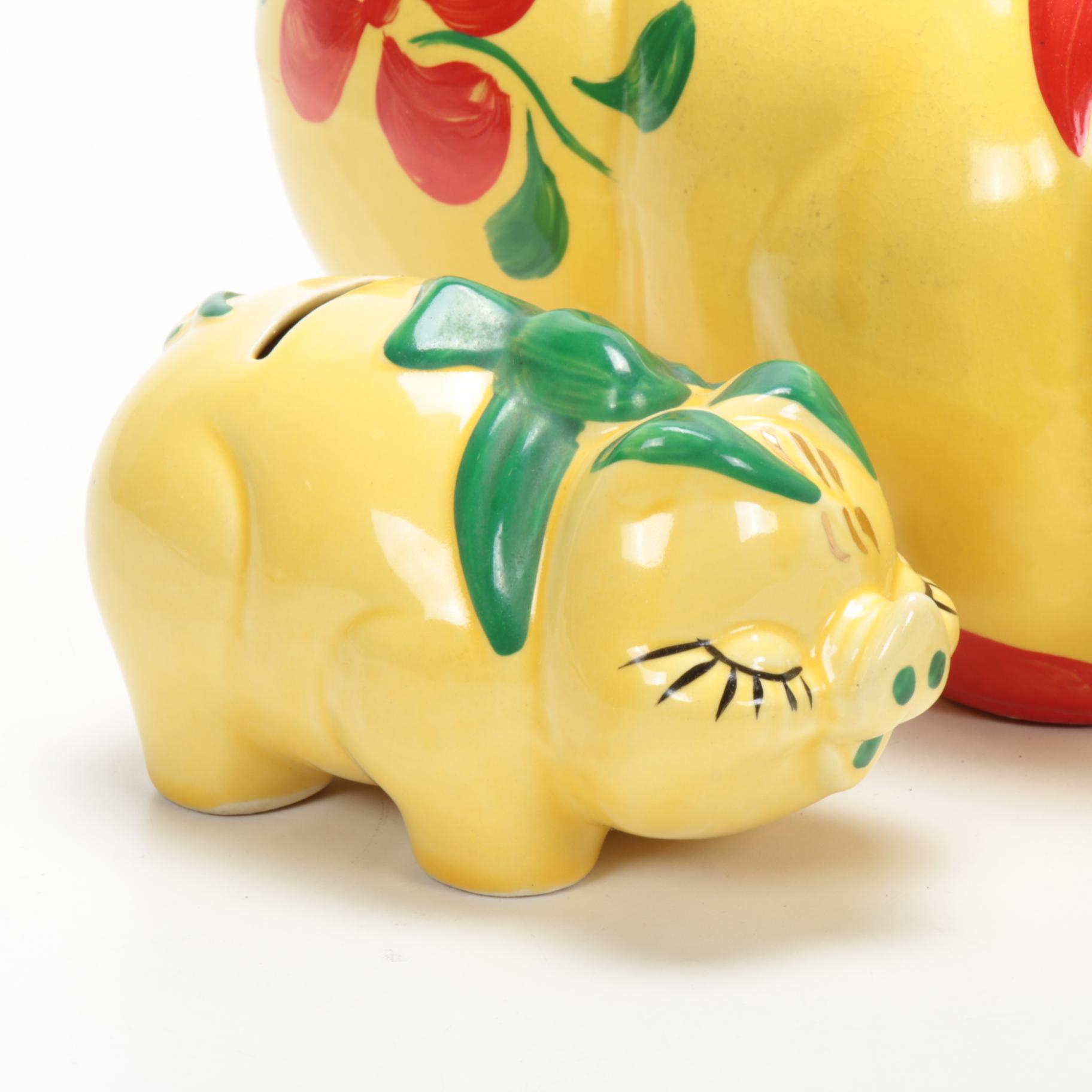 Hand-Painted Ceramic Piggy Banks
