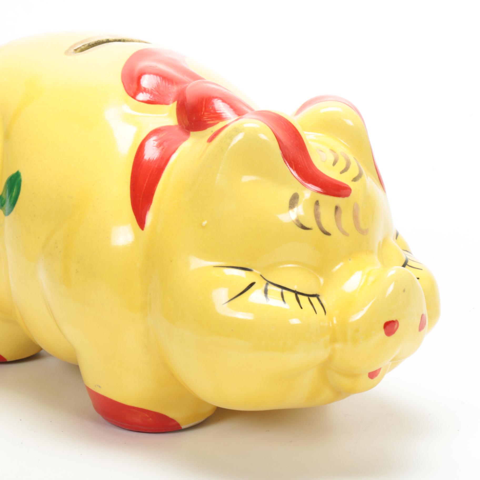 Hand-Painted Ceramic Piggy Banks