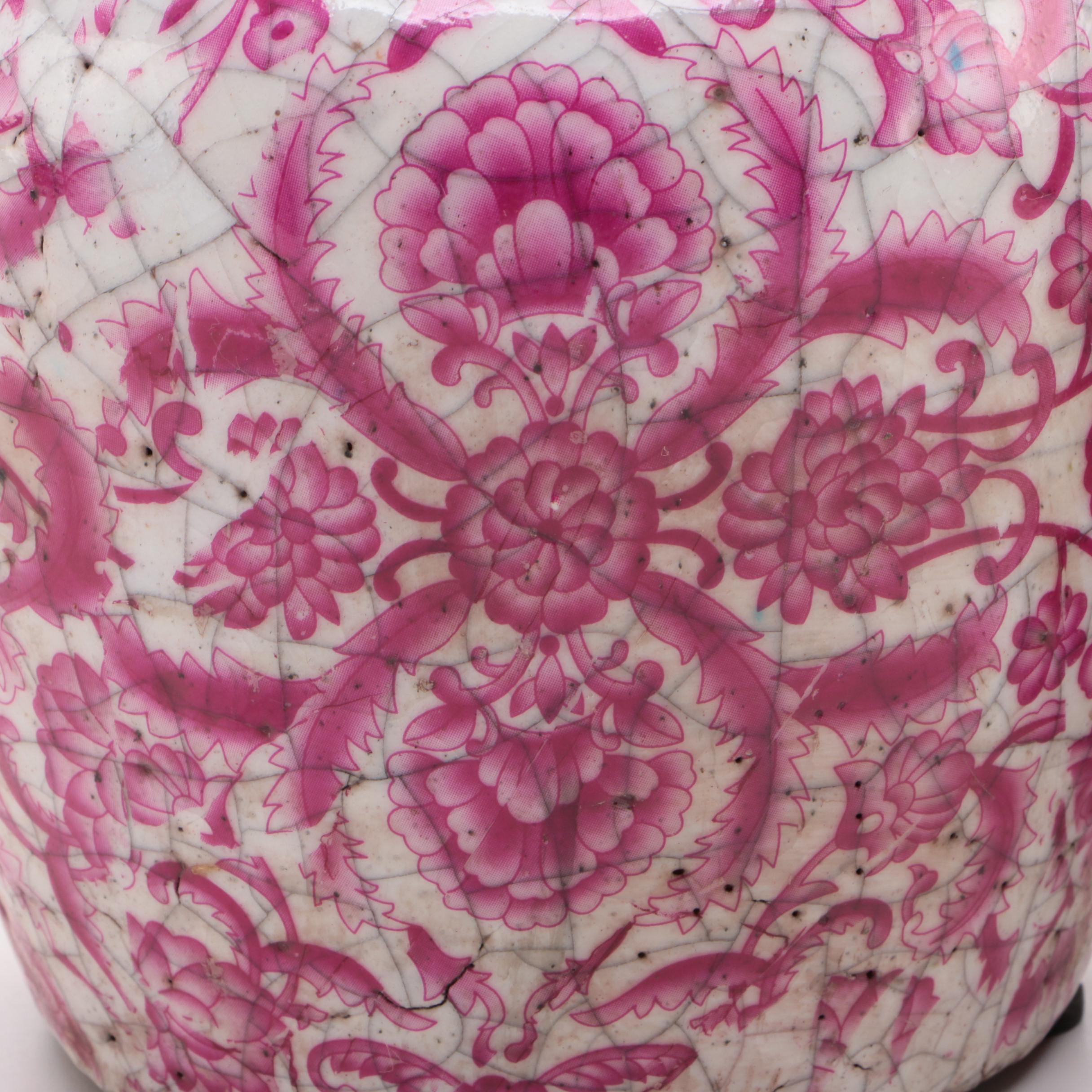 Pair of Transferware Ginger Jars