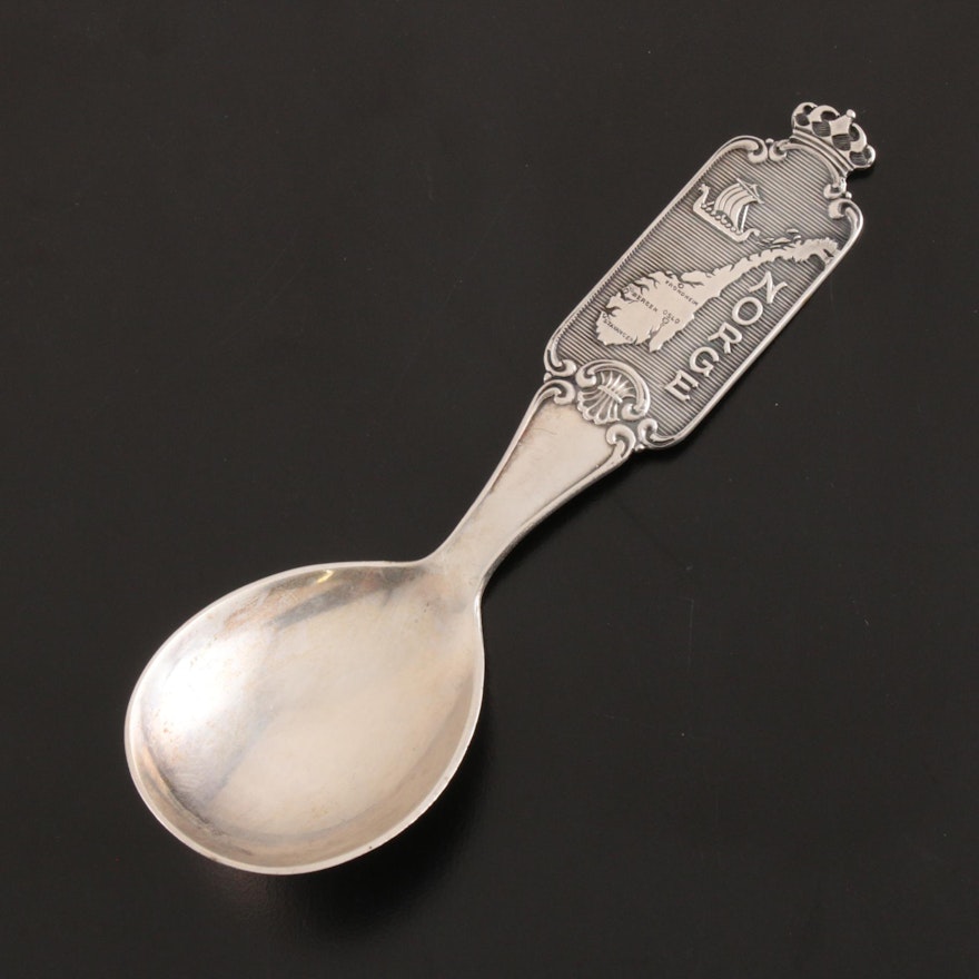 830 Silver Norwegian Tea Caddy Spoon