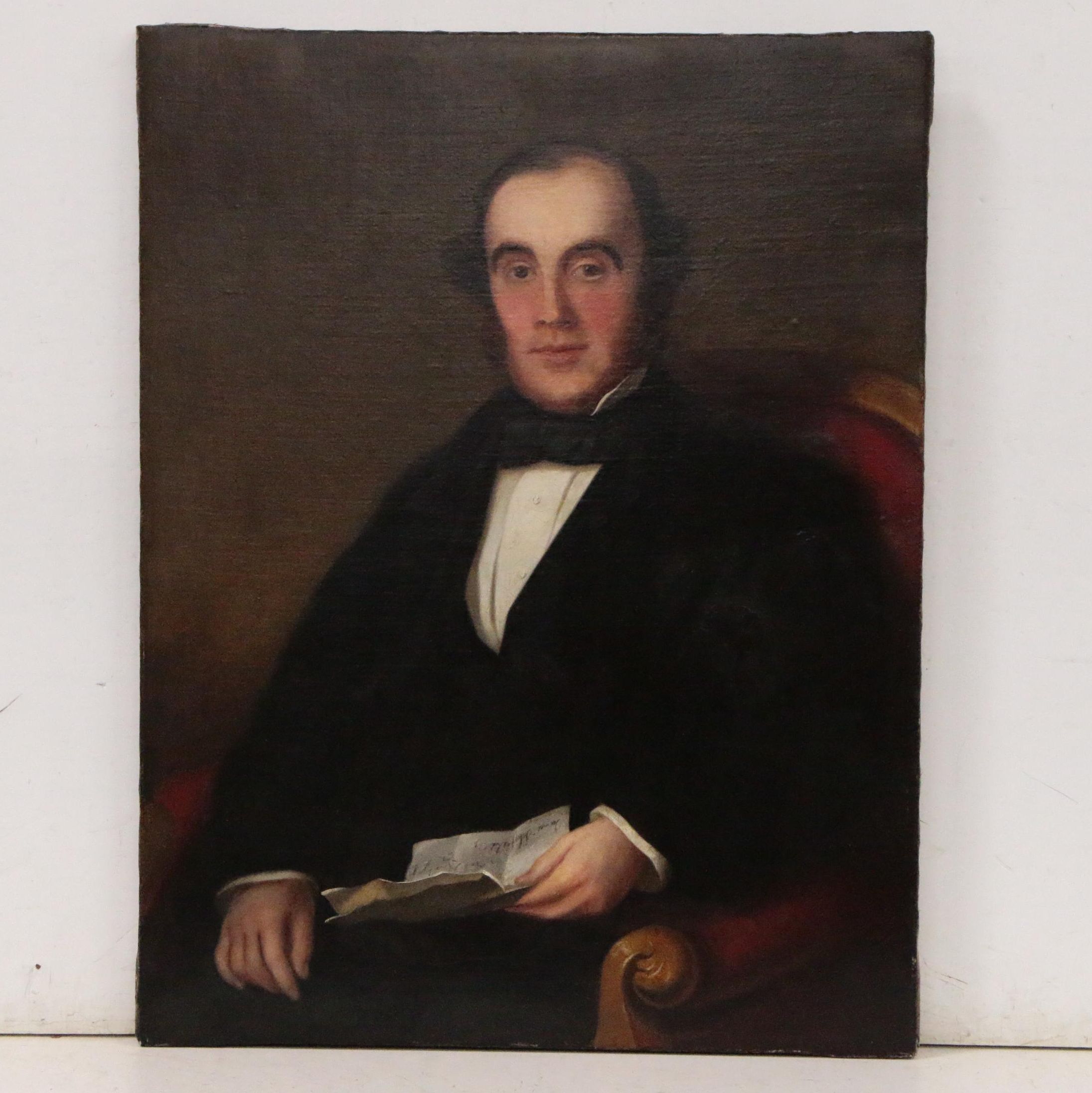 American School Oil Portrait, Possibly Reverend James Schofield, 19th Century