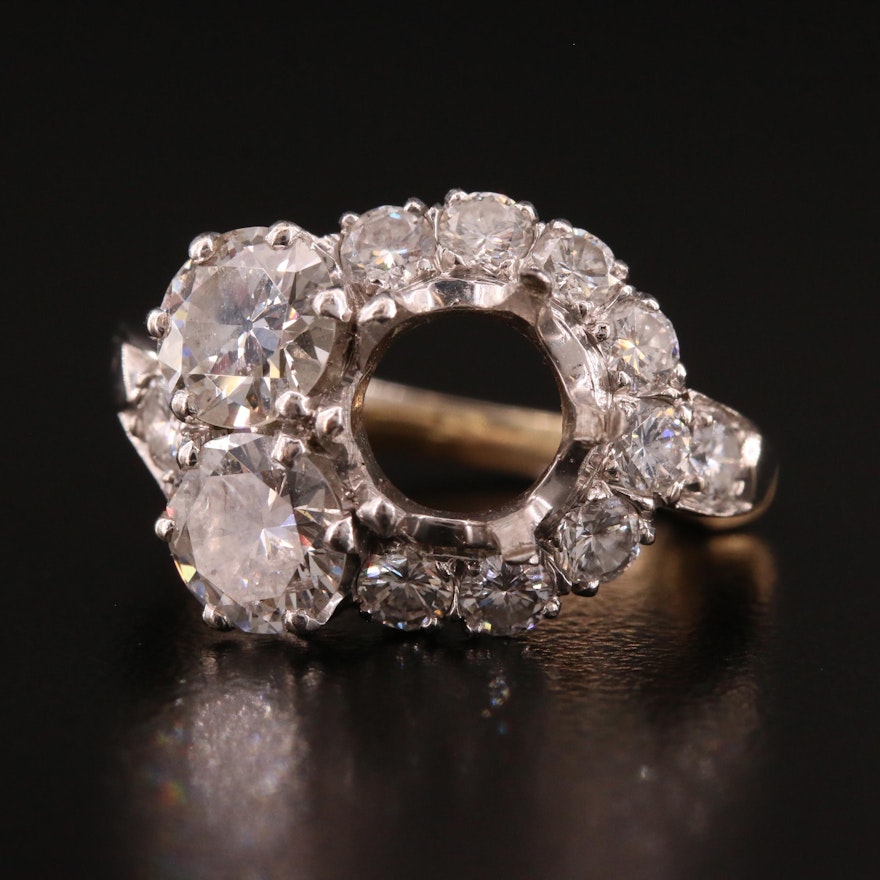 14K Diamond Semi-Mount Ring