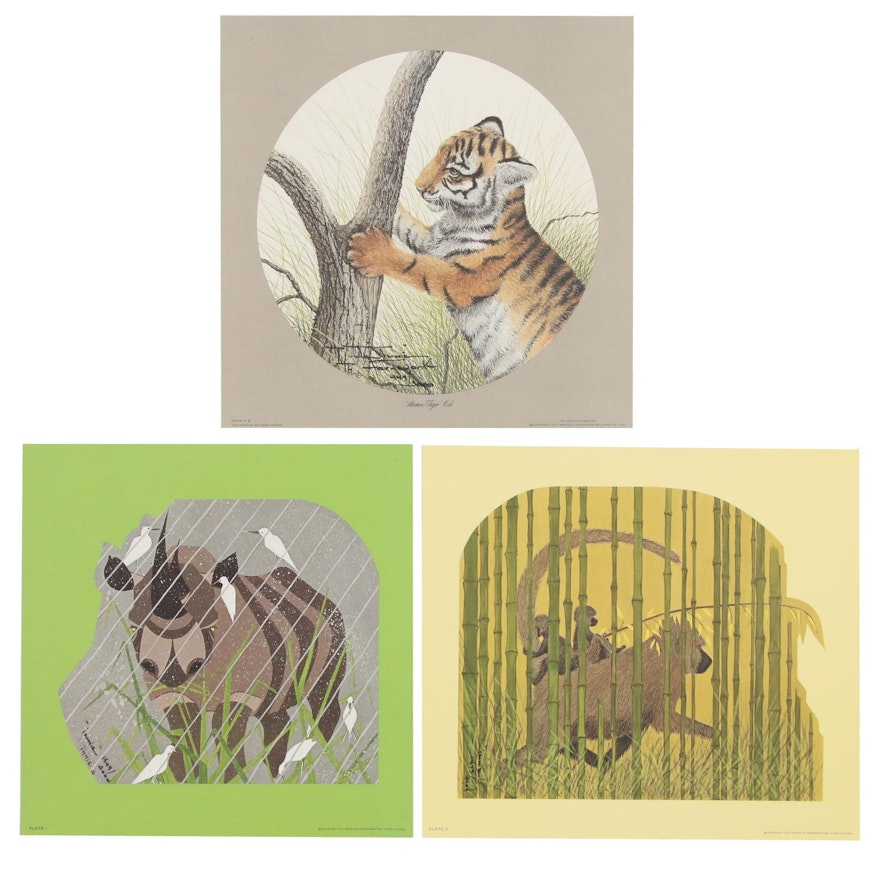 Imogene H. Farnsworth Animal Offset Lithographs, 21st Century